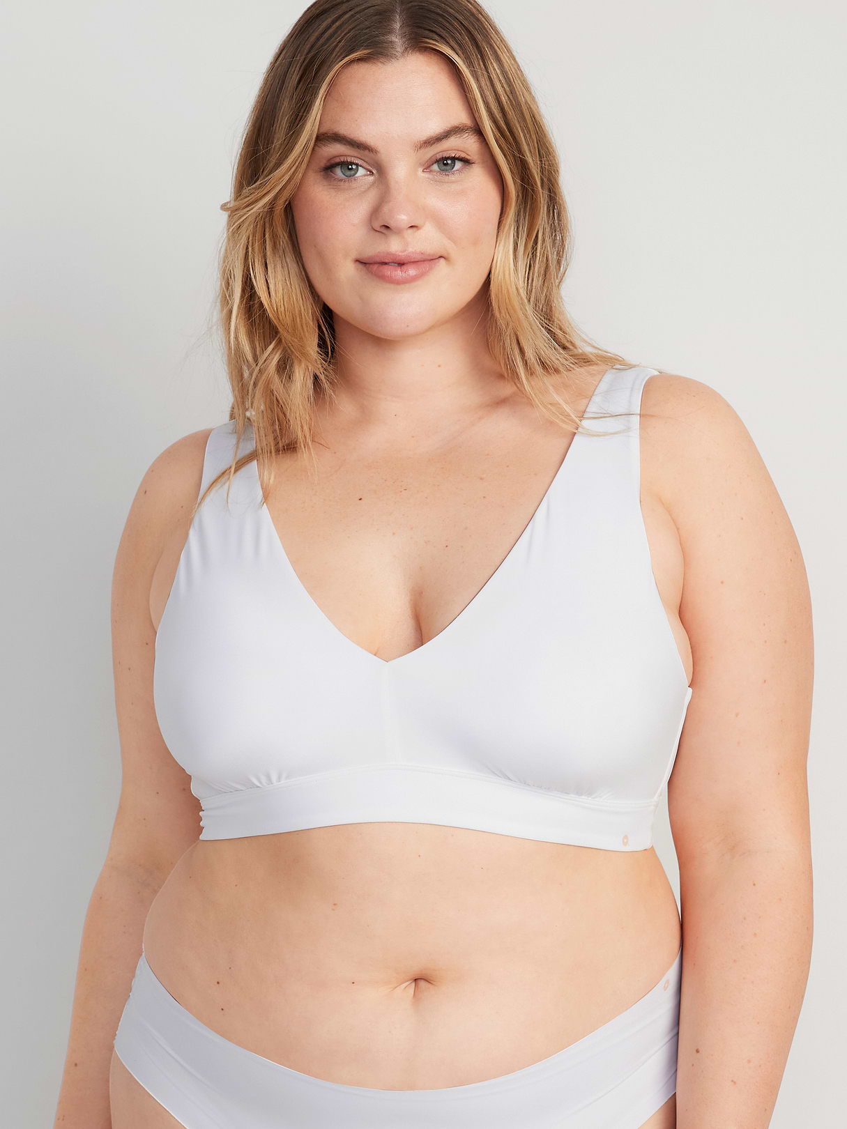 No-Show Bralette - White Lilies