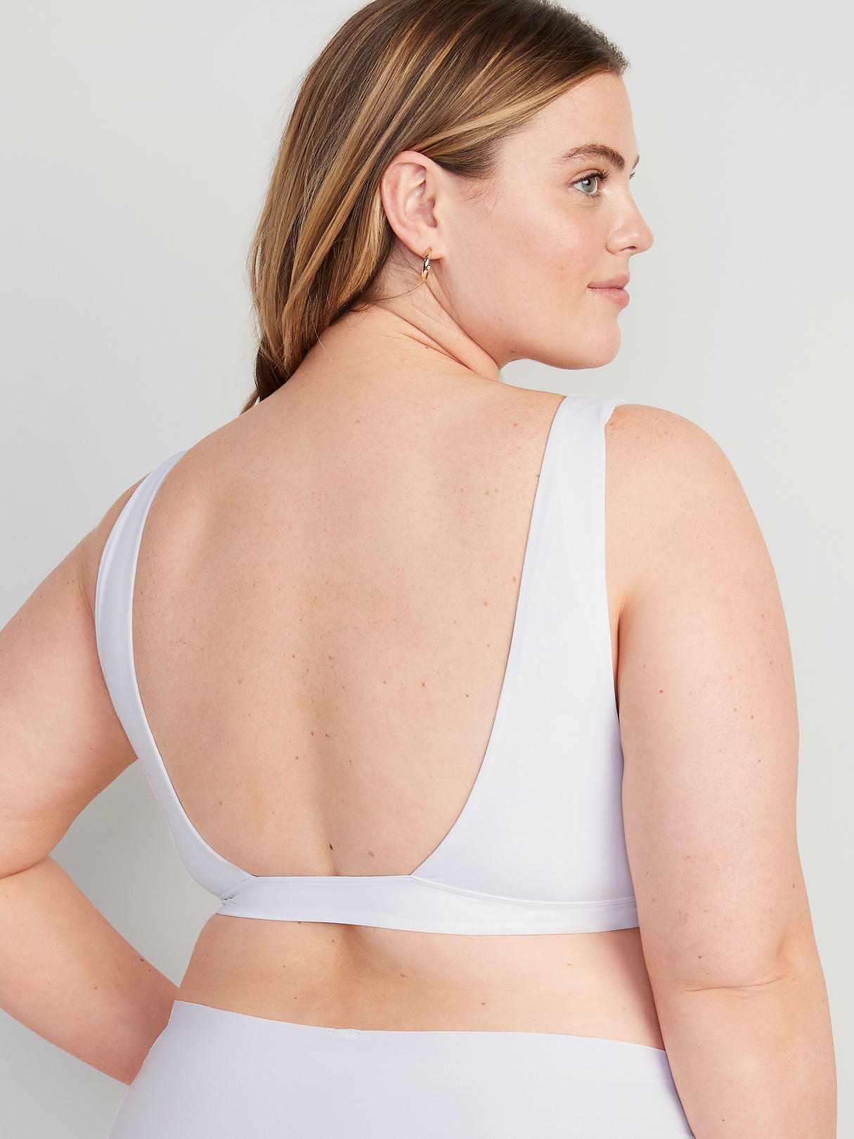 No-Show Bralette - White Lilies