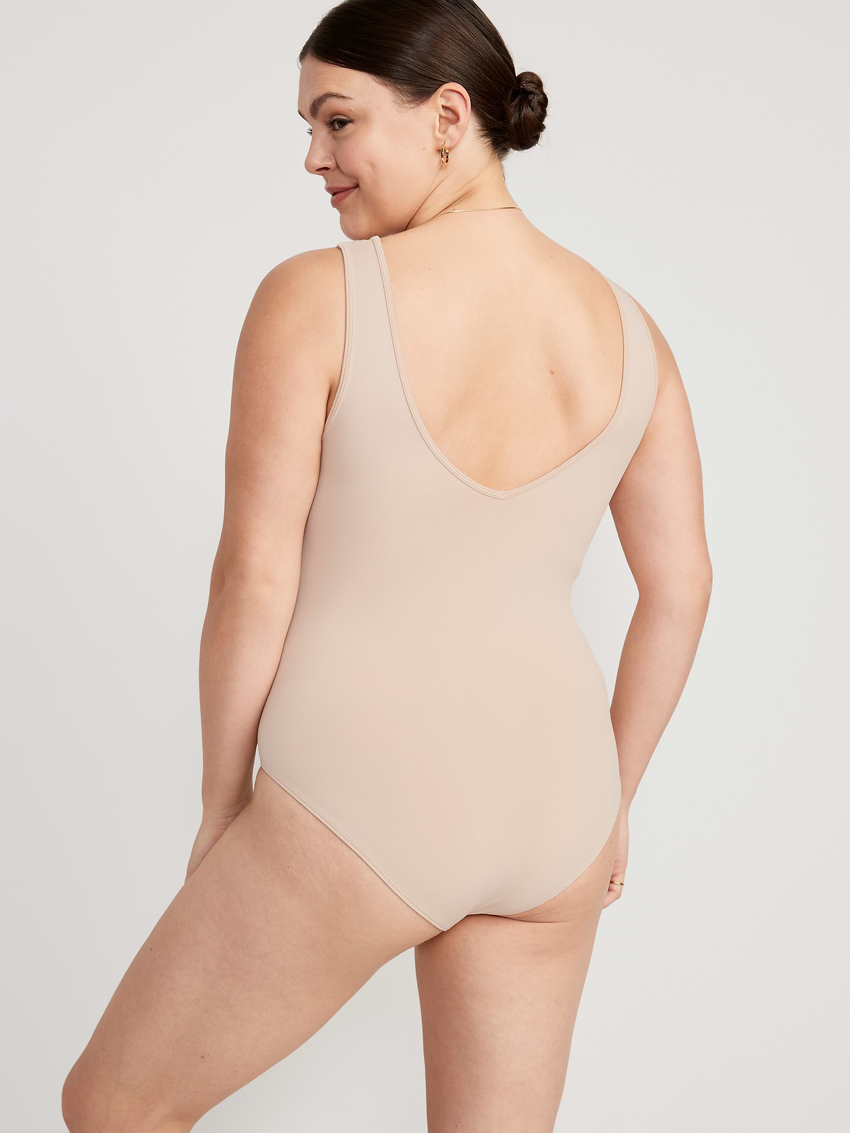 Seamless Base-Layer Tank Top Bodysuit - Frappe