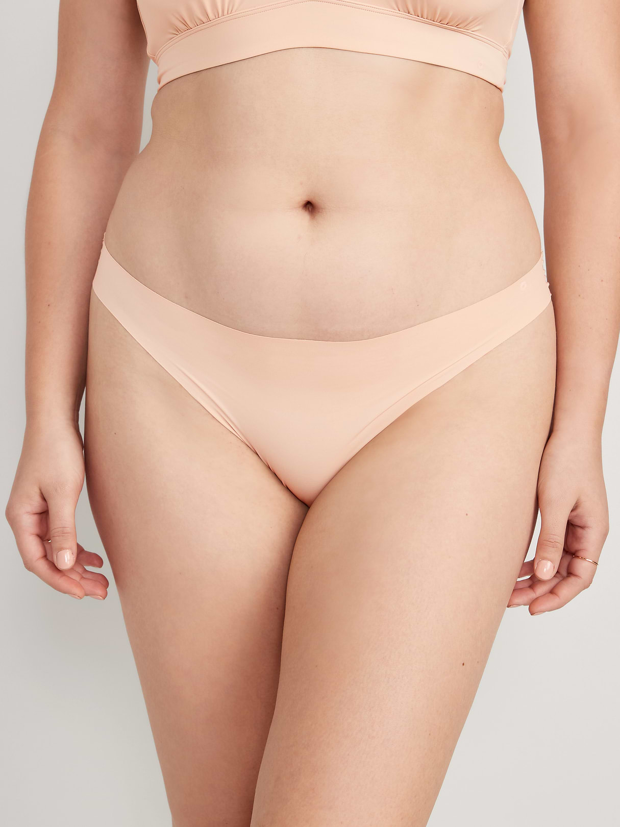 Low-Rise No-Show Thong - Frappe