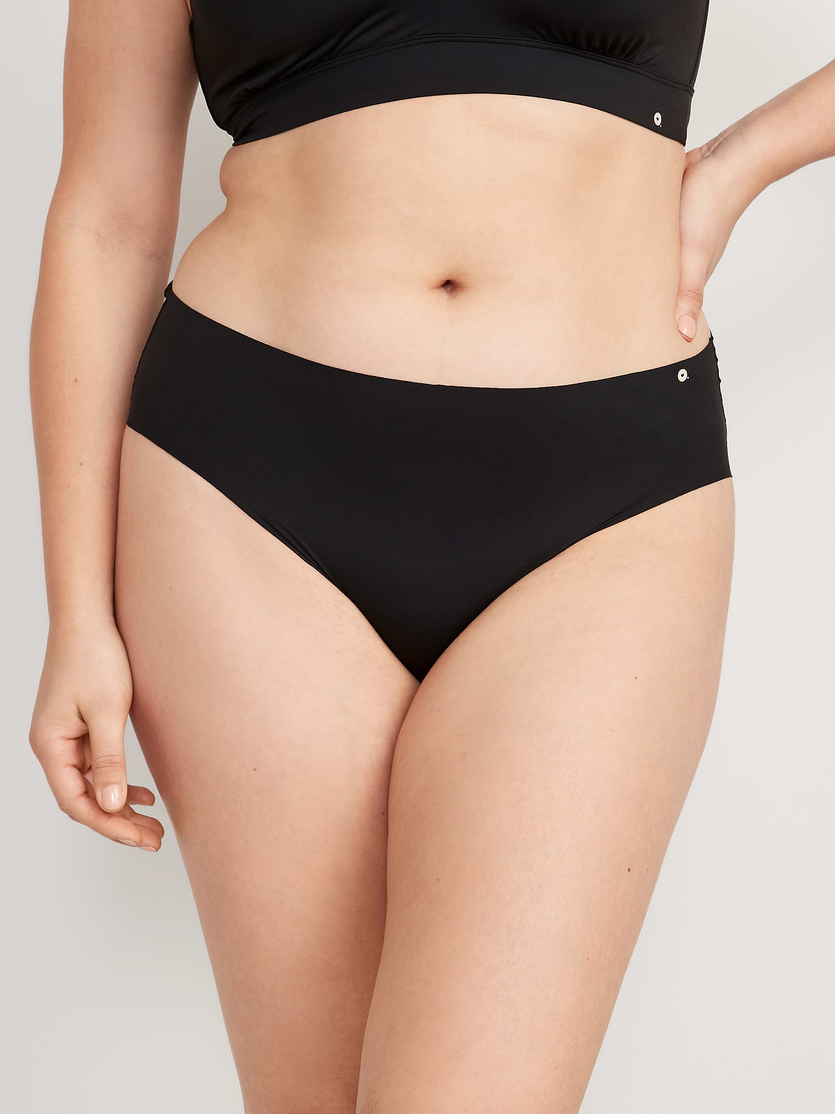 Low-Rise No-Show Hipster Underwear - Black Jack