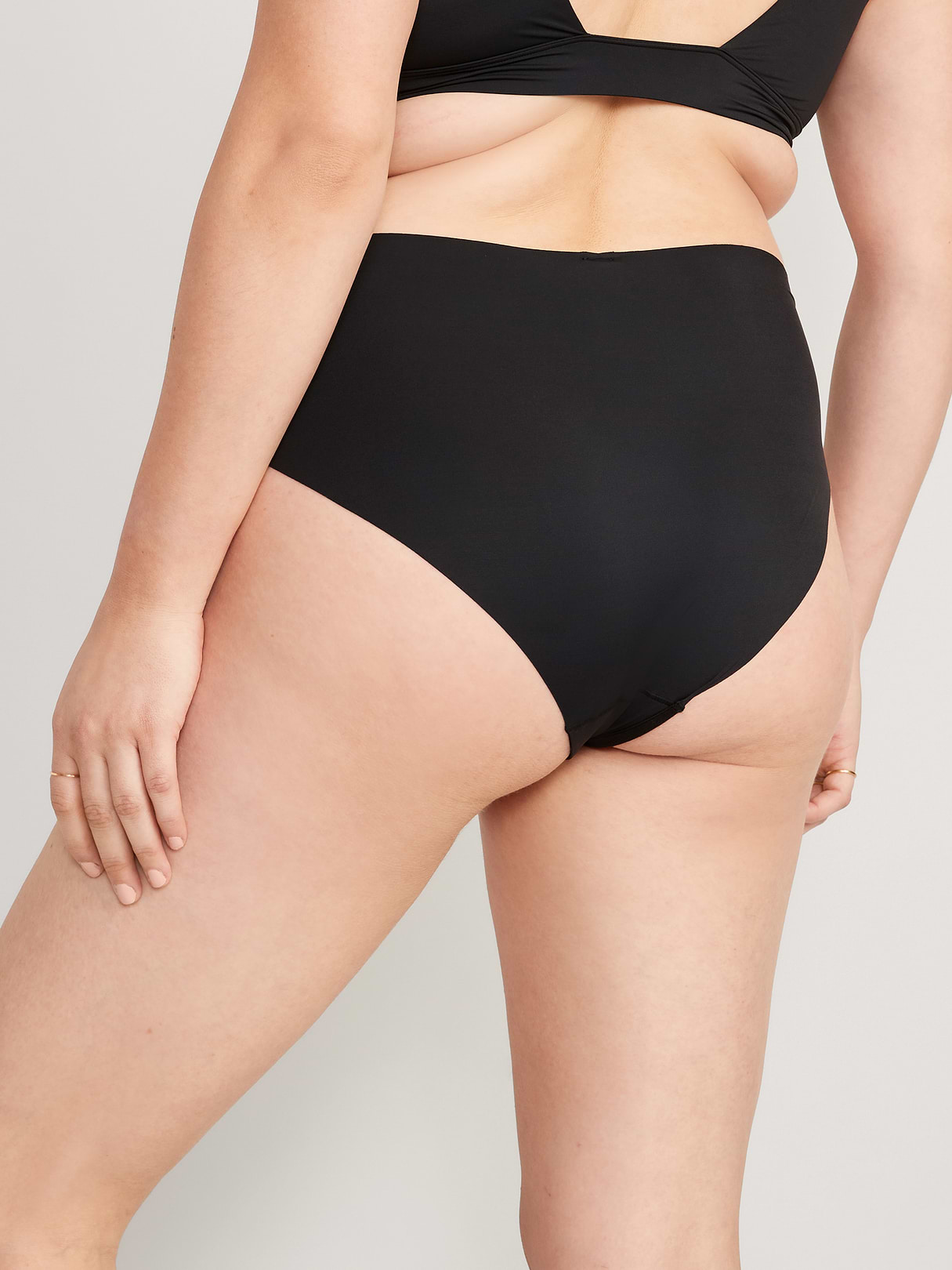 Low-Rise No-Show Hipster Underwear - Black Jack