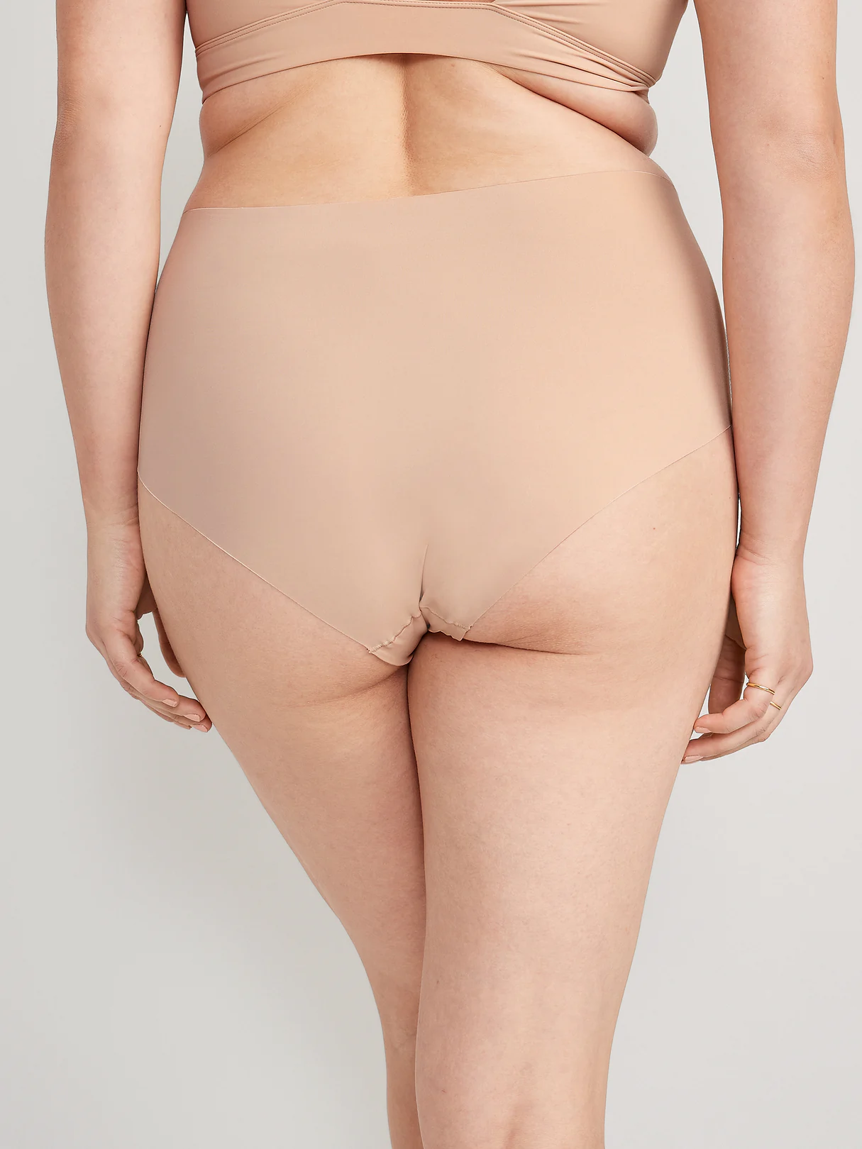 High-Waisted No-Show Brief Underwear - Frappe