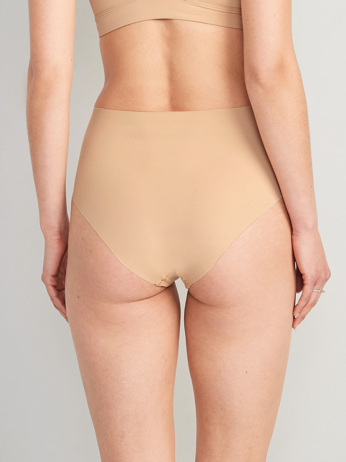 High-Waisted No-Show Brief Underwear - Velvet Sand