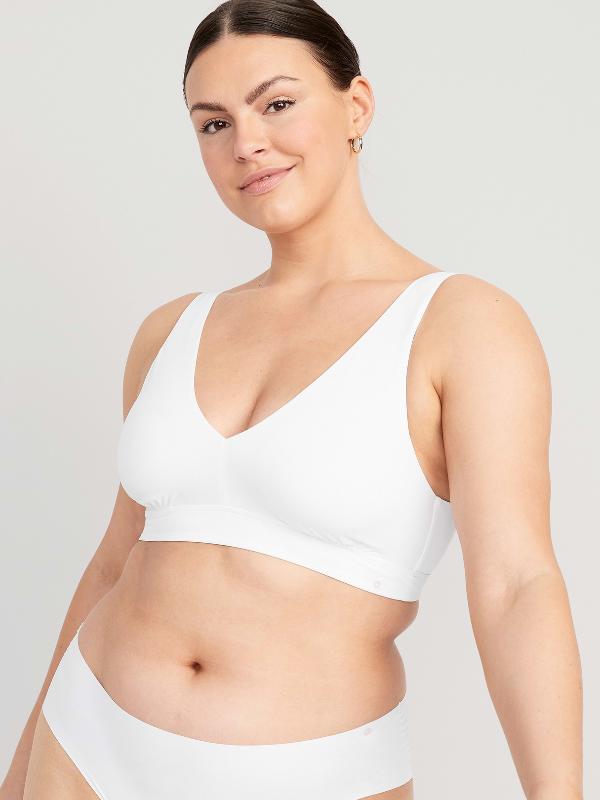 No-Show Bralette - White Lilies