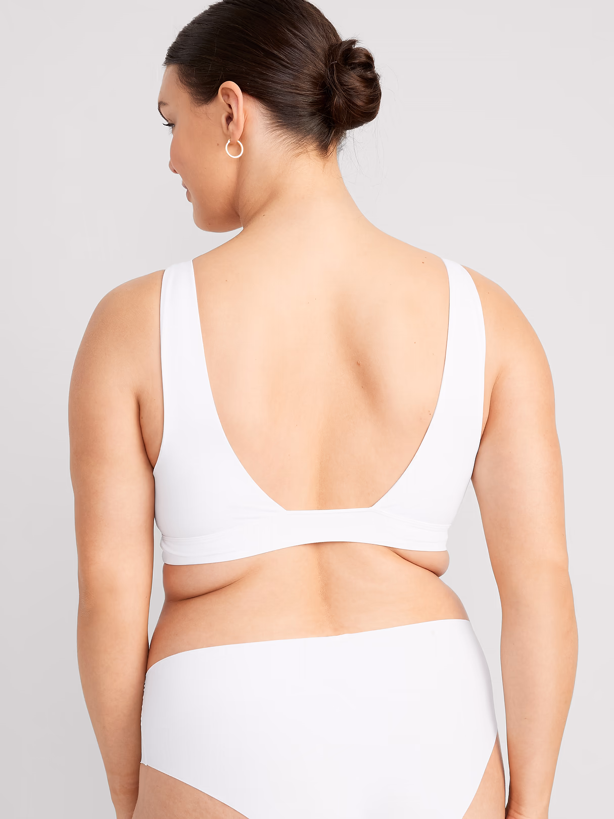 No-Show Bralette - White Lilies