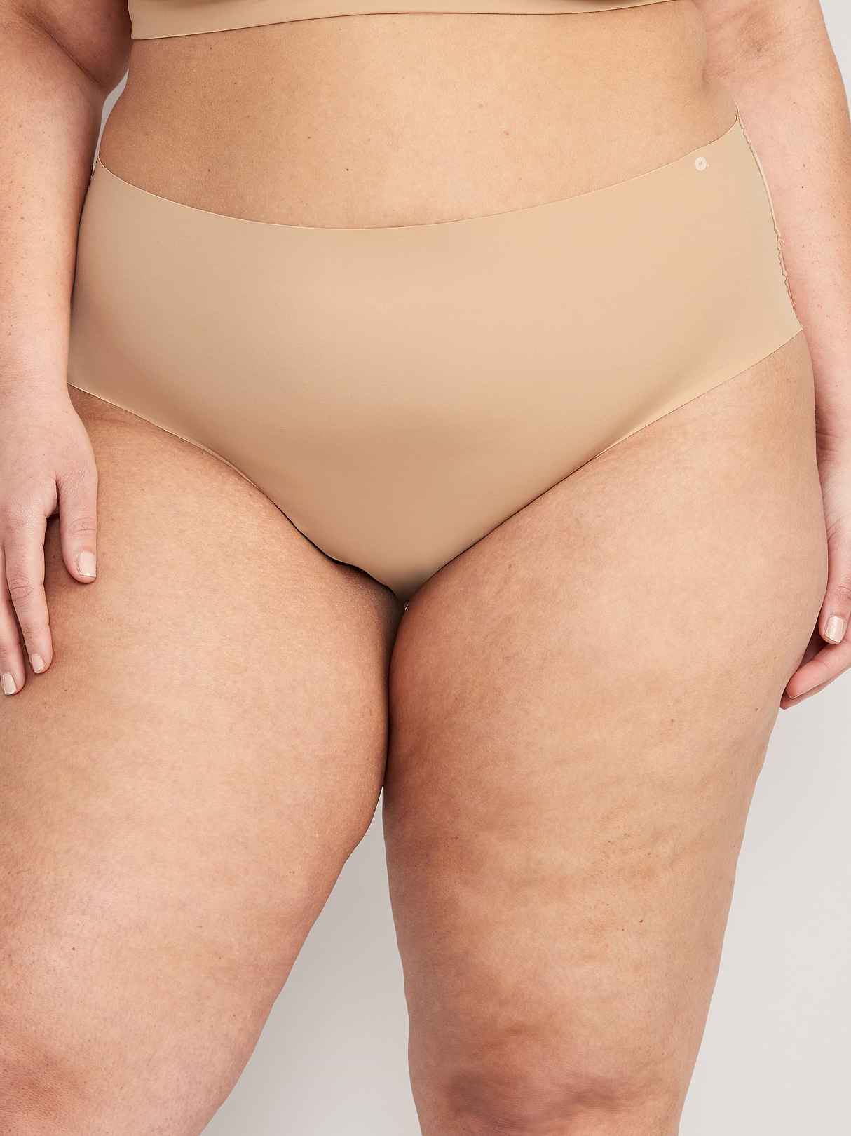 High-Waisted No-Show Brief Underwear - Velvet Sand