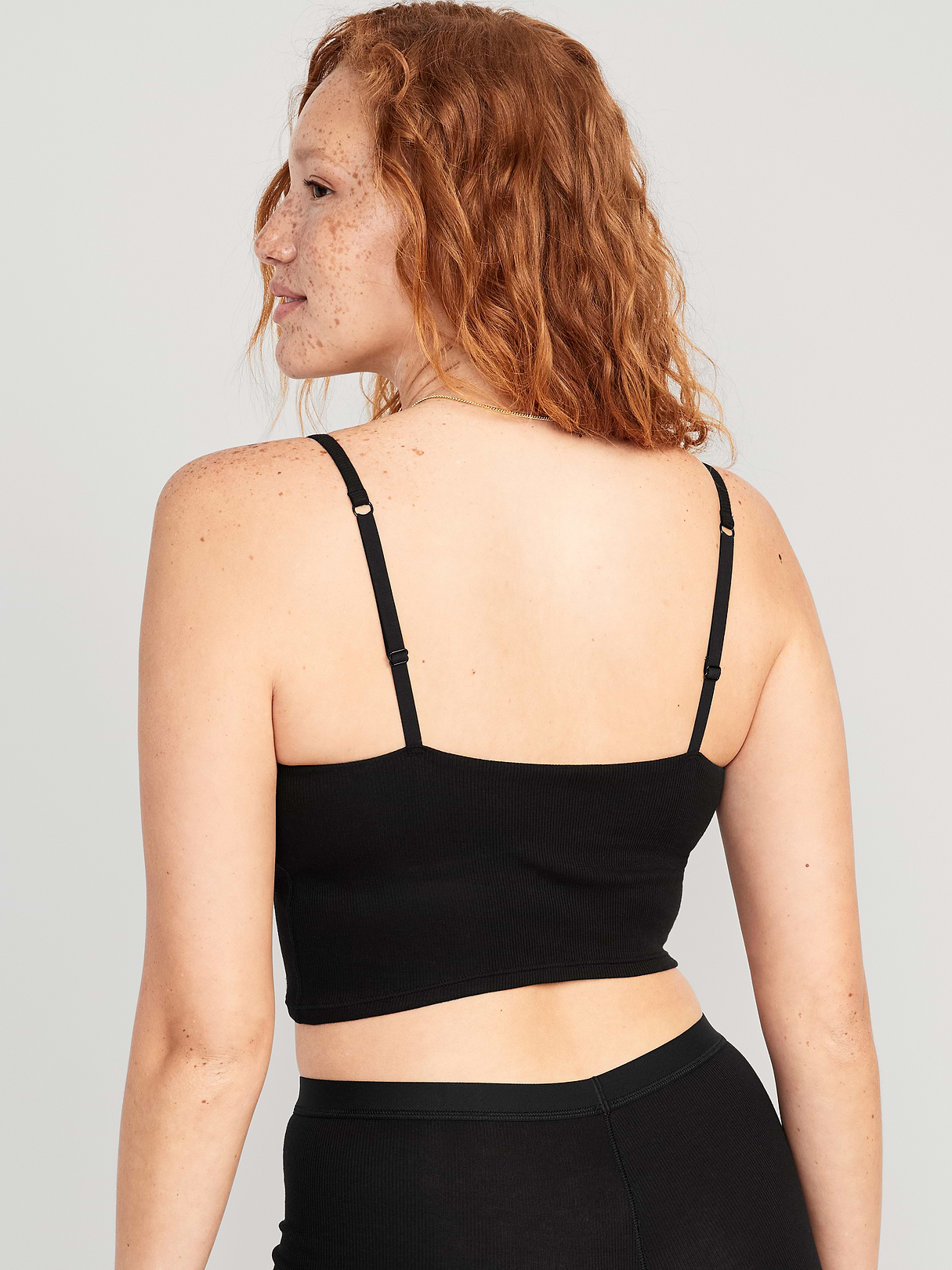 Seamless Ribbed Longline Bra - Black Jack (558922042)