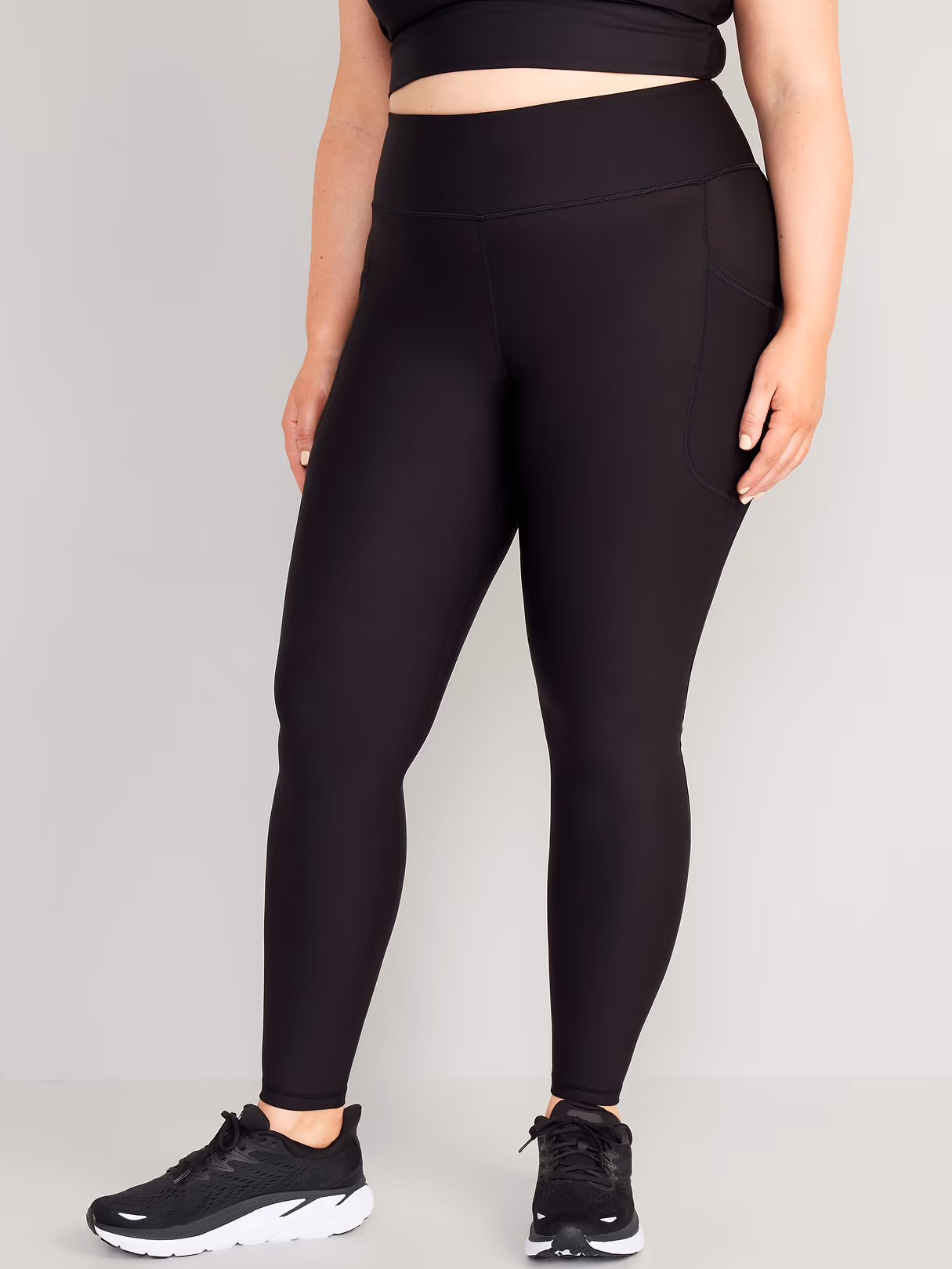 High-Waisted PowerSoft Full-Length Pocket Leggings - Black Jack (751138012)