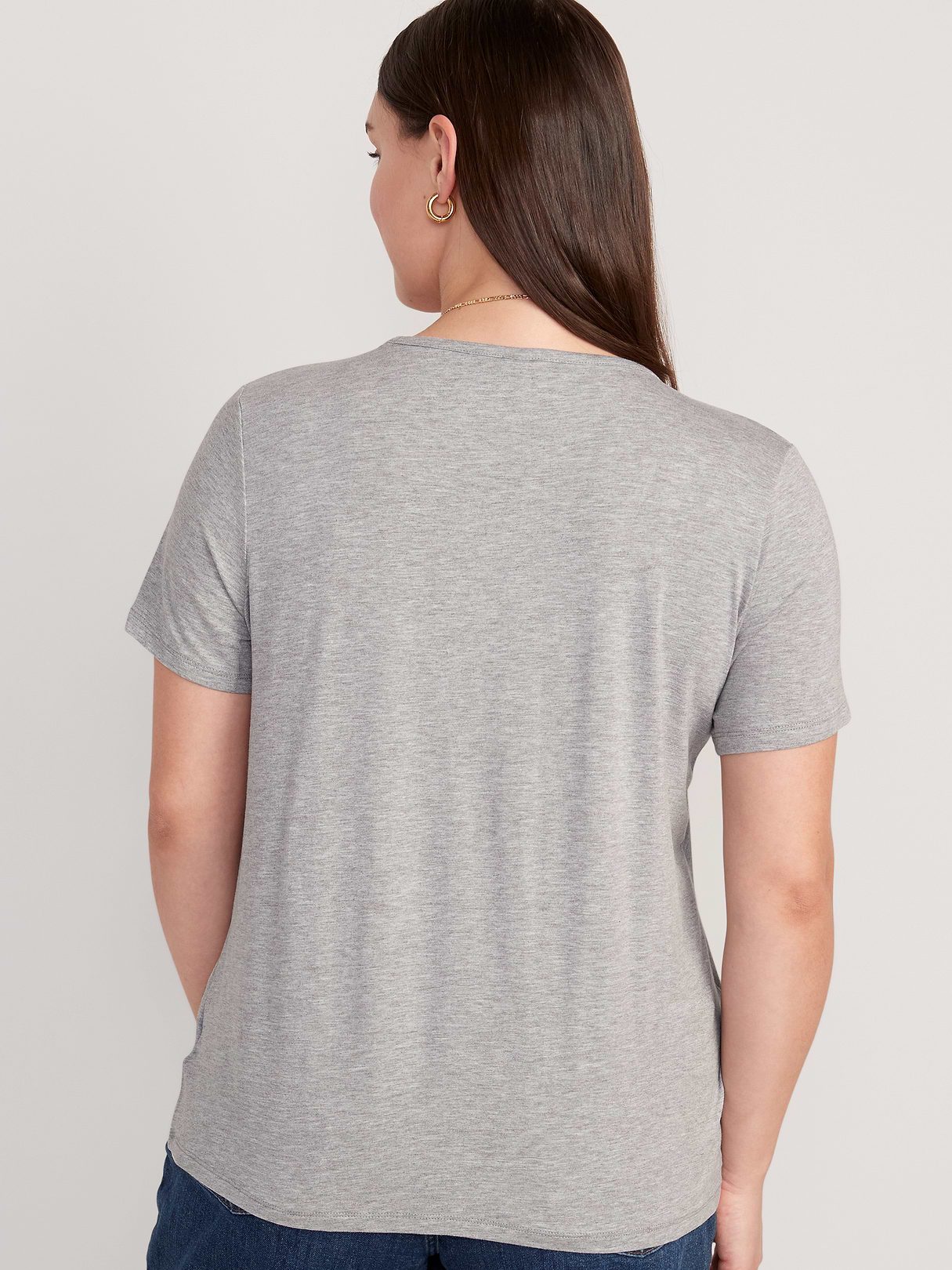 Luxe Slub-Knit T-Shirt - Heather Gray