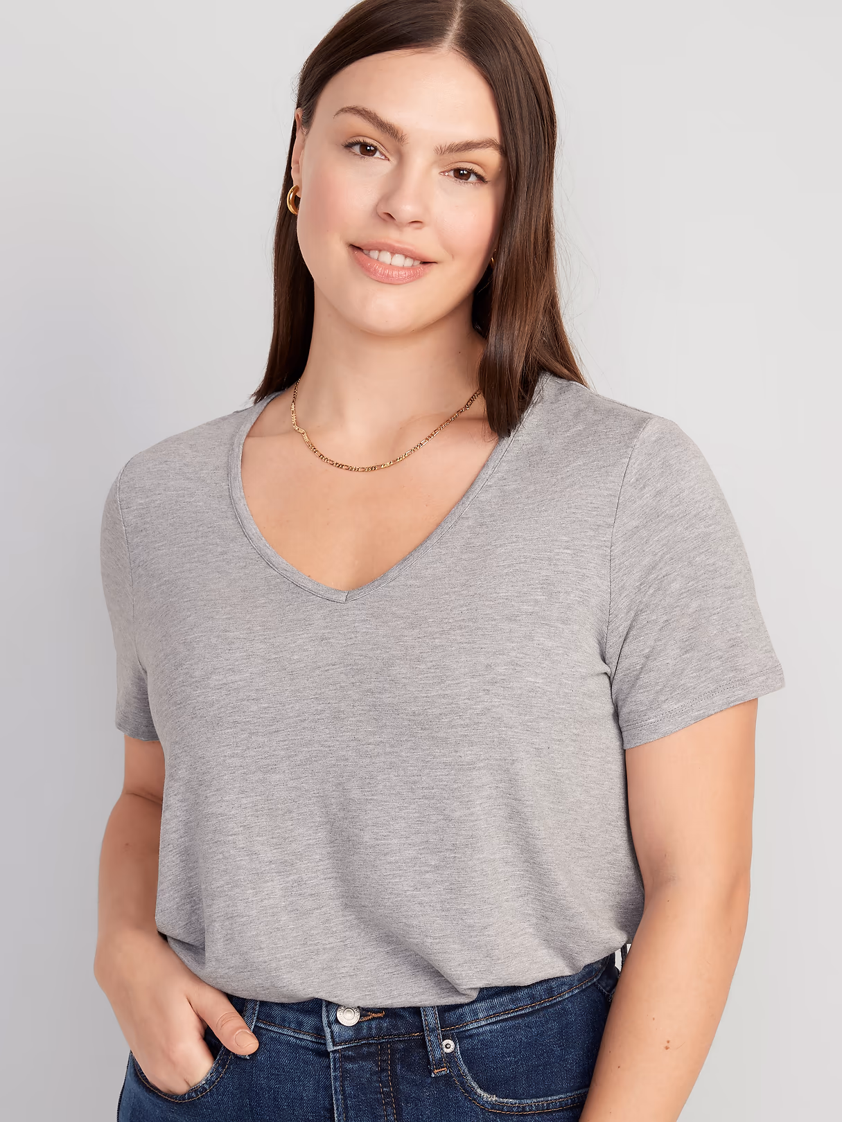 Luxe Slub-Knit T-Shirt - Heather Gray