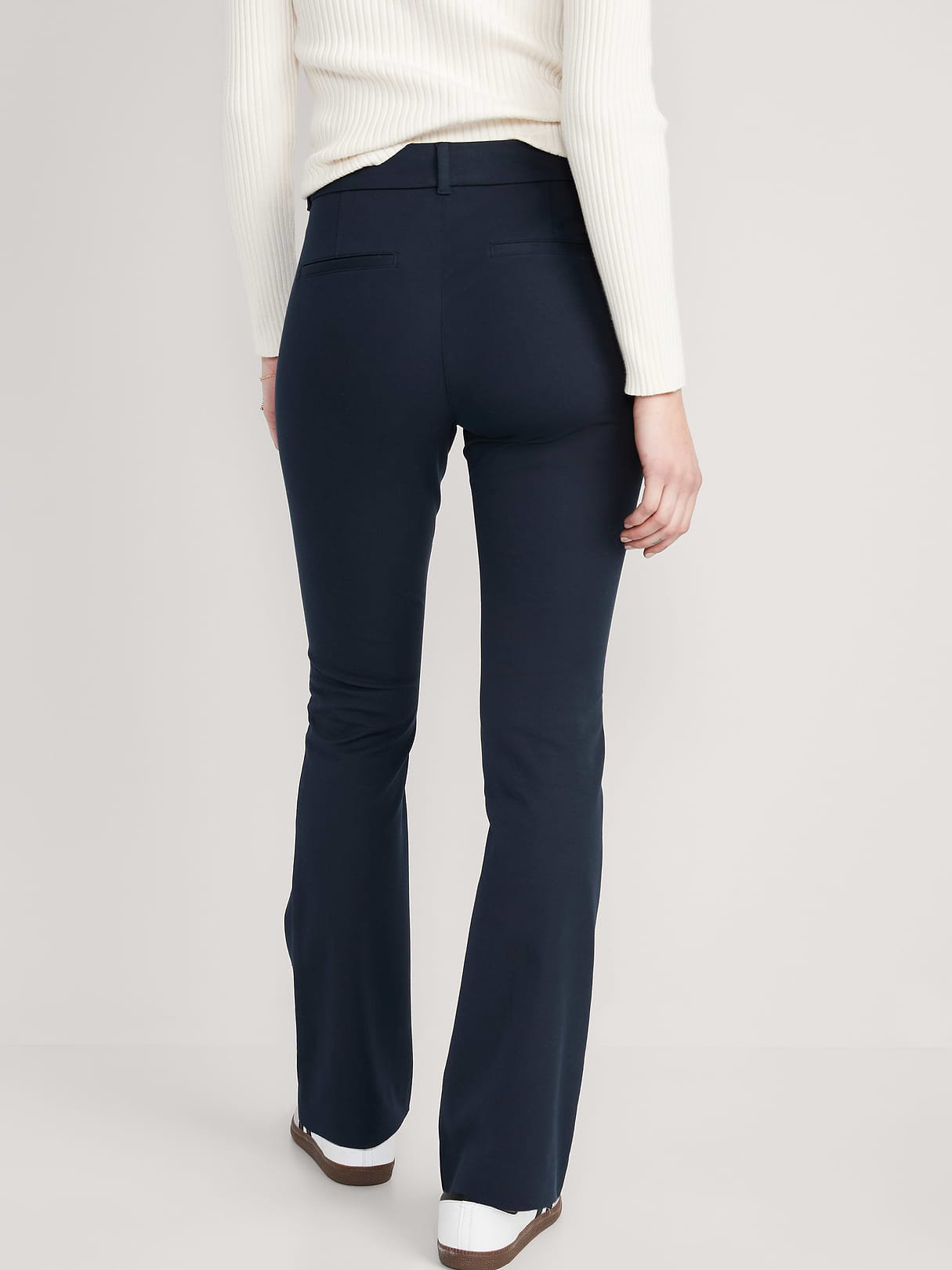 High-Waisted Pixie Flare Pants - Navy