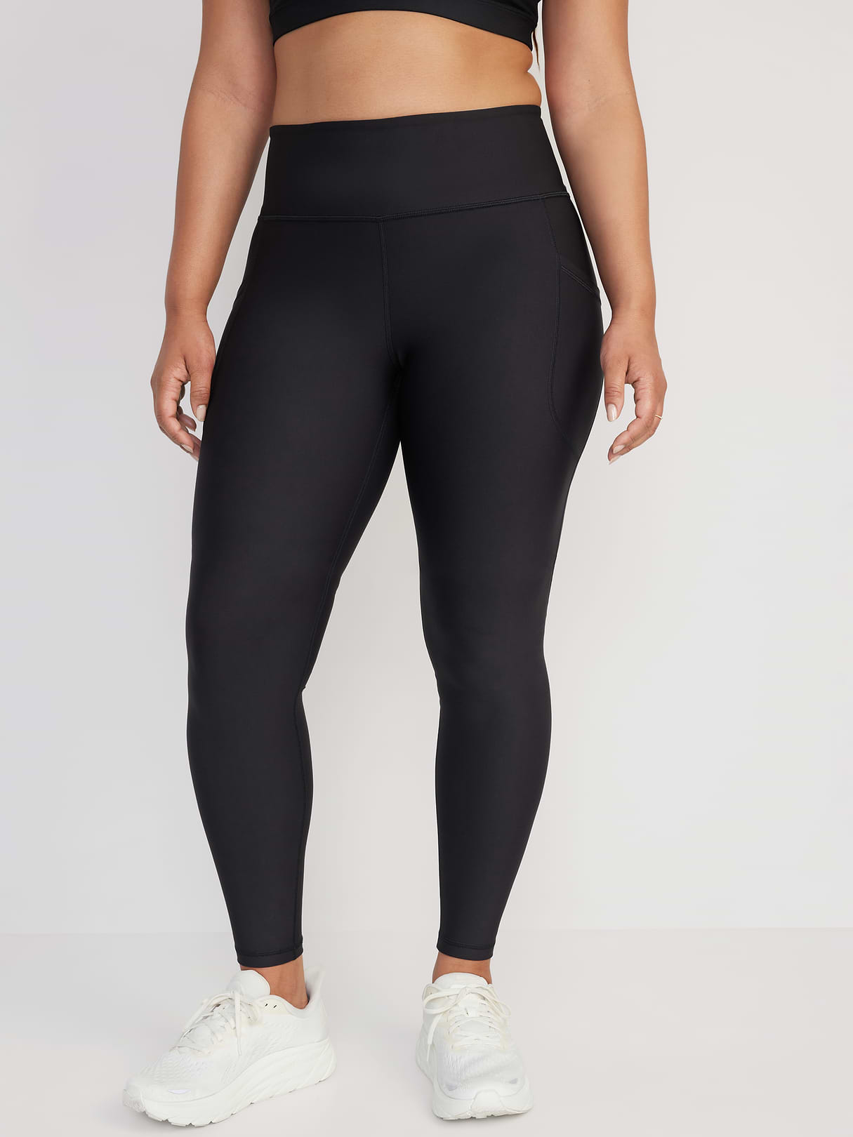 High-Waisted PowerSoft Full-Length Pocket Leggings - Black Jack (751138012)