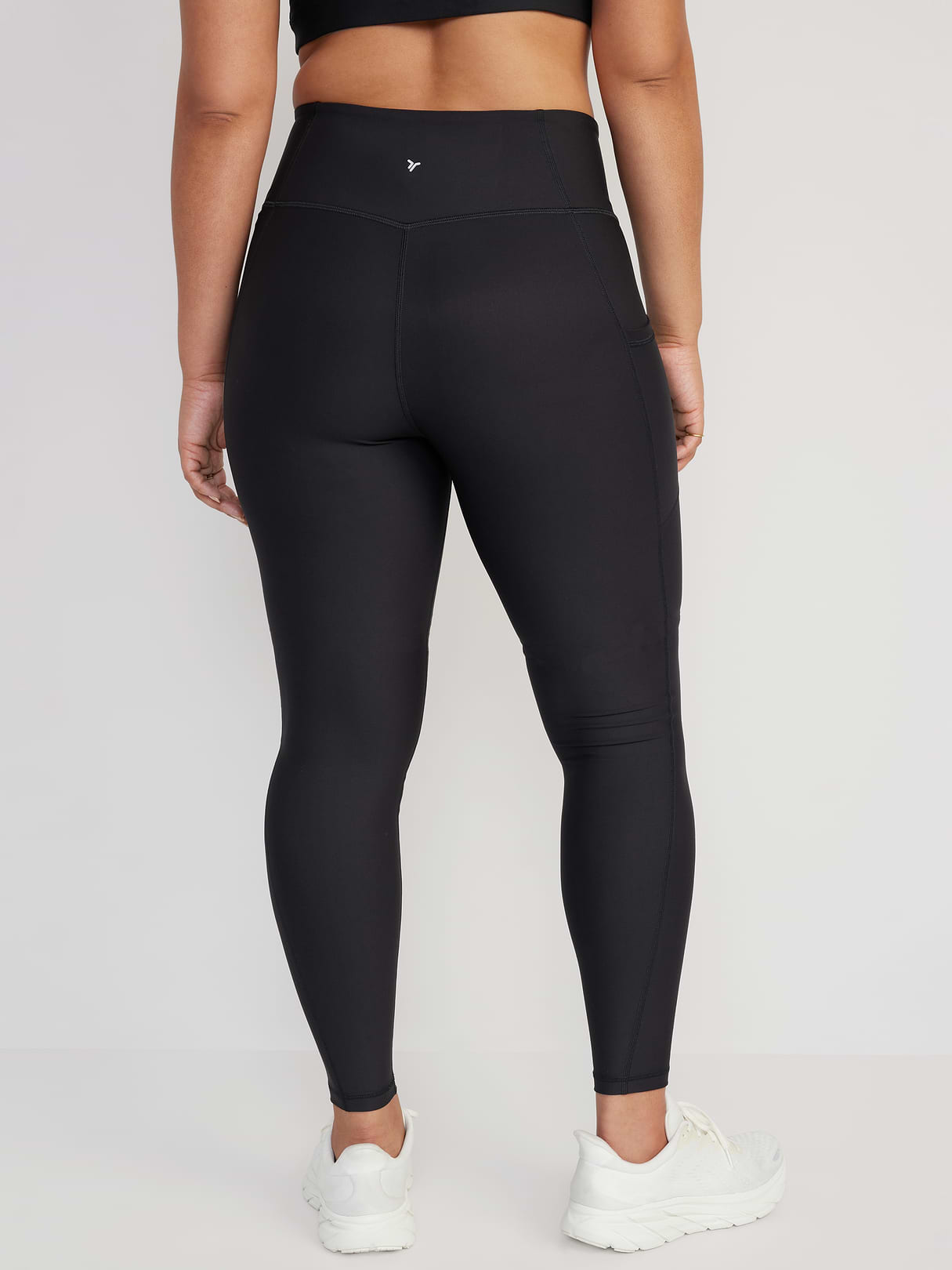 High-Waisted PowerSoft Full-Length Pocket Leggings - Black Jack (751138012)