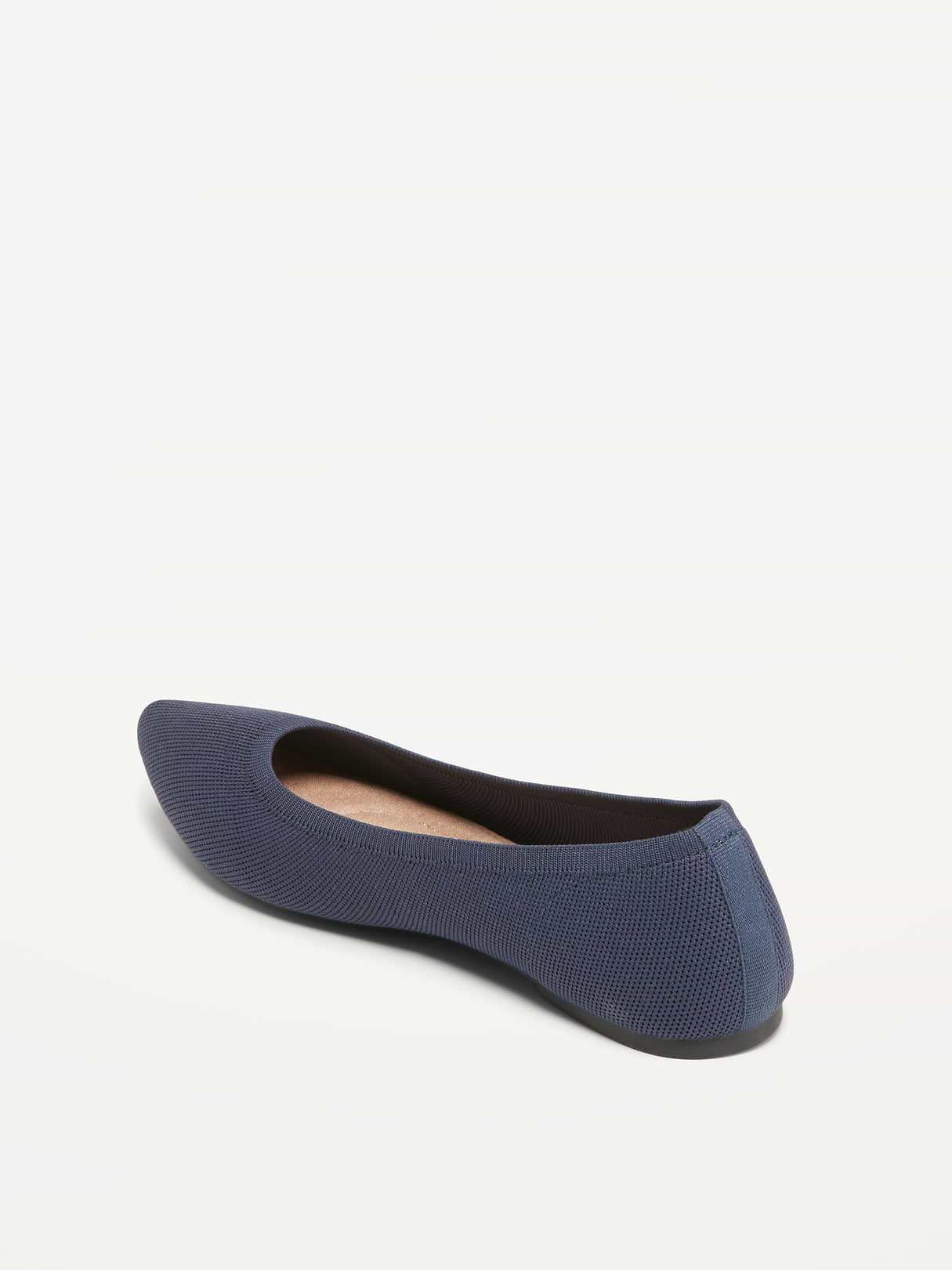 Soft-Knit Pointed-Toe Ballet Flats - In the Navy