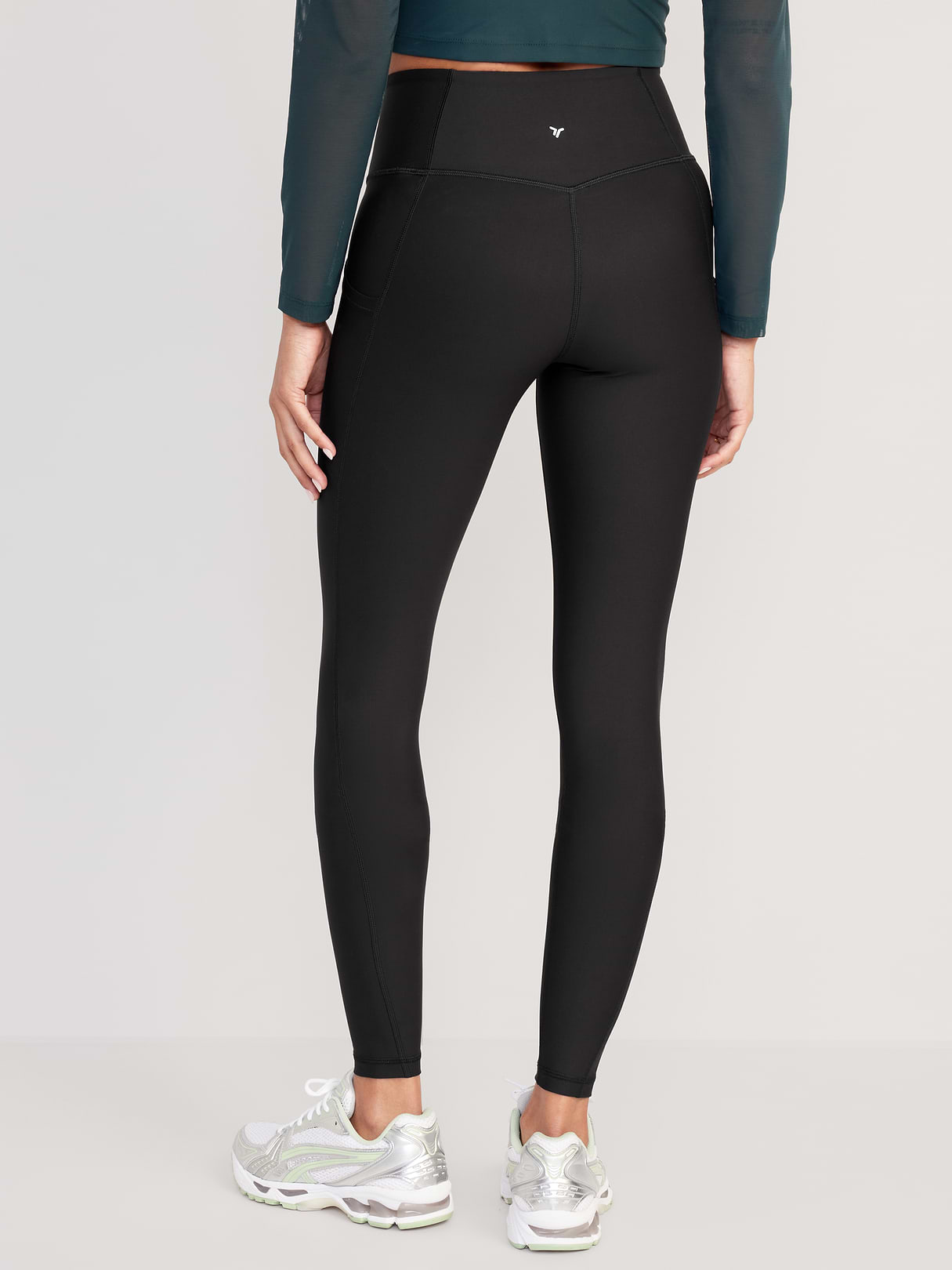 High-Waisted PowerSoft Full-Length Pocket Leggings - Black Jack (751138012)