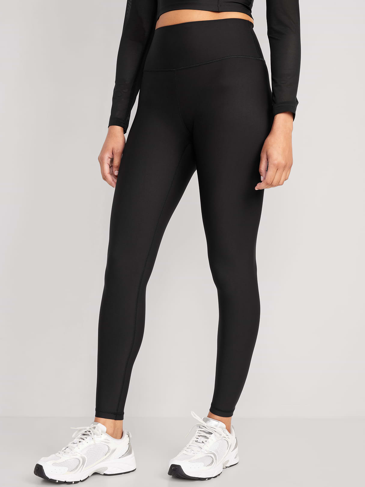 High-Waisted PowerSoft Full-Length Leggings - Black Jack