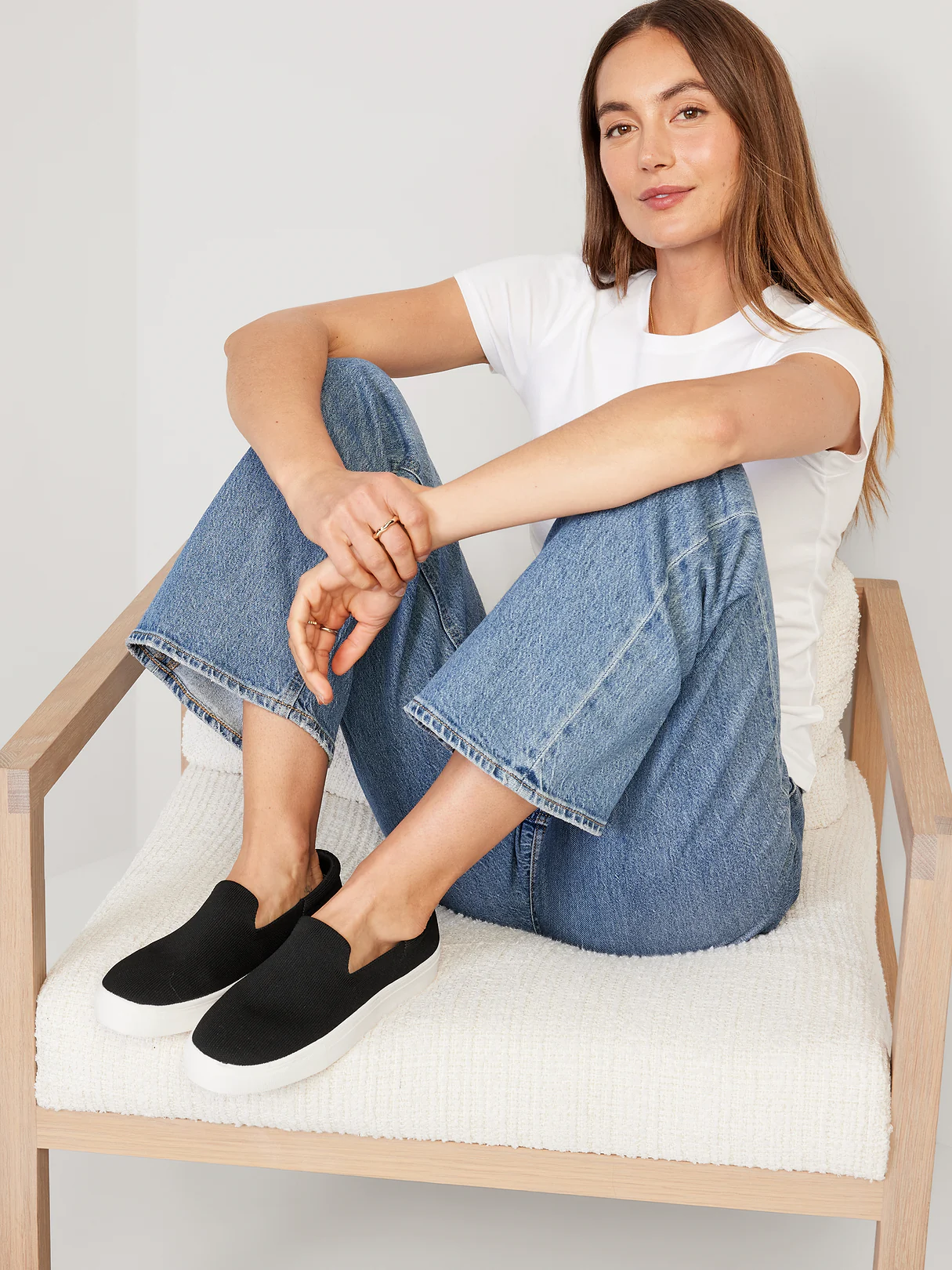 Soft-Knit Slip-On Sneakers - Black Jack