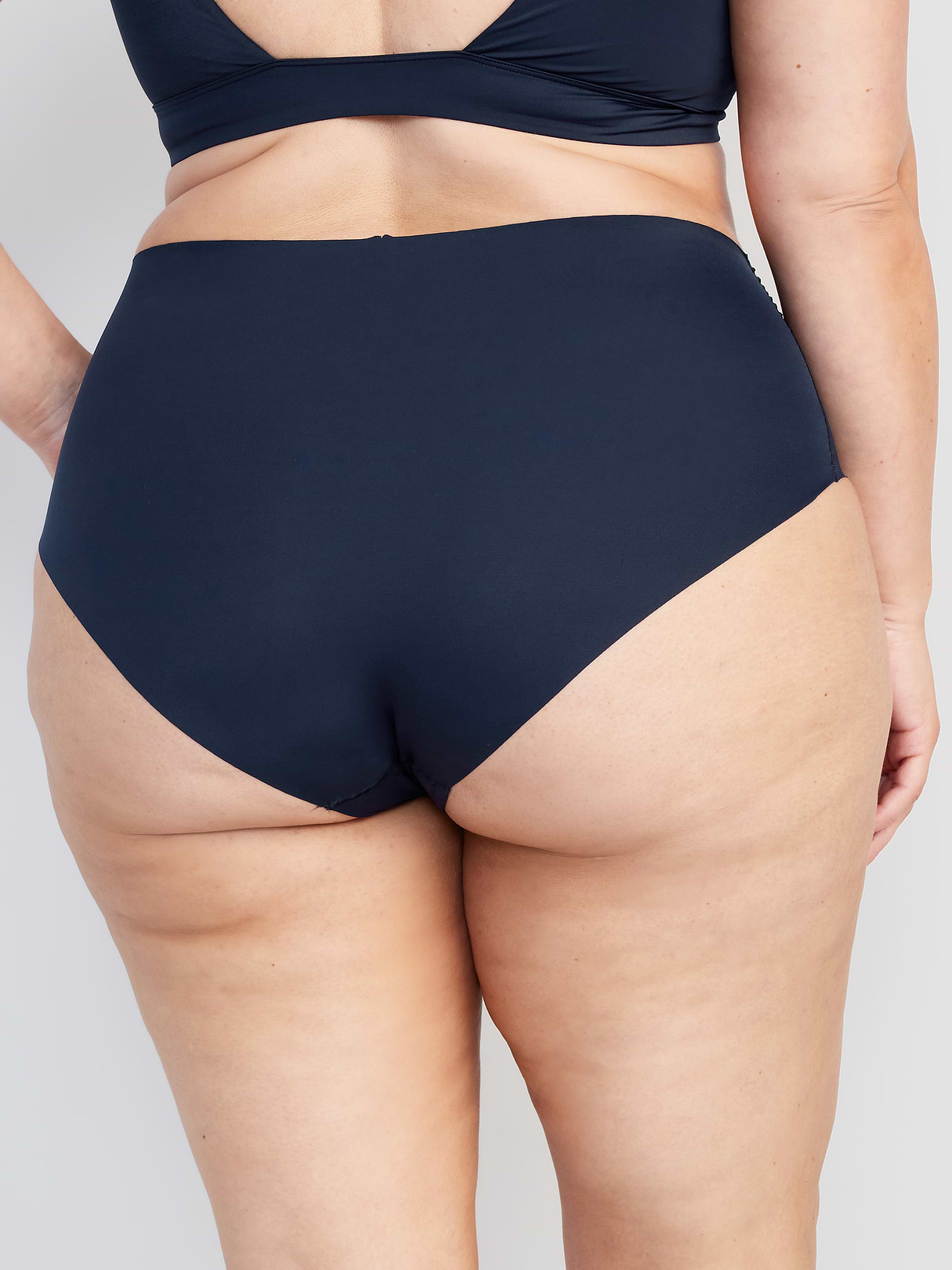 High-Waisted No-Show Brief Underwear - In the Navy