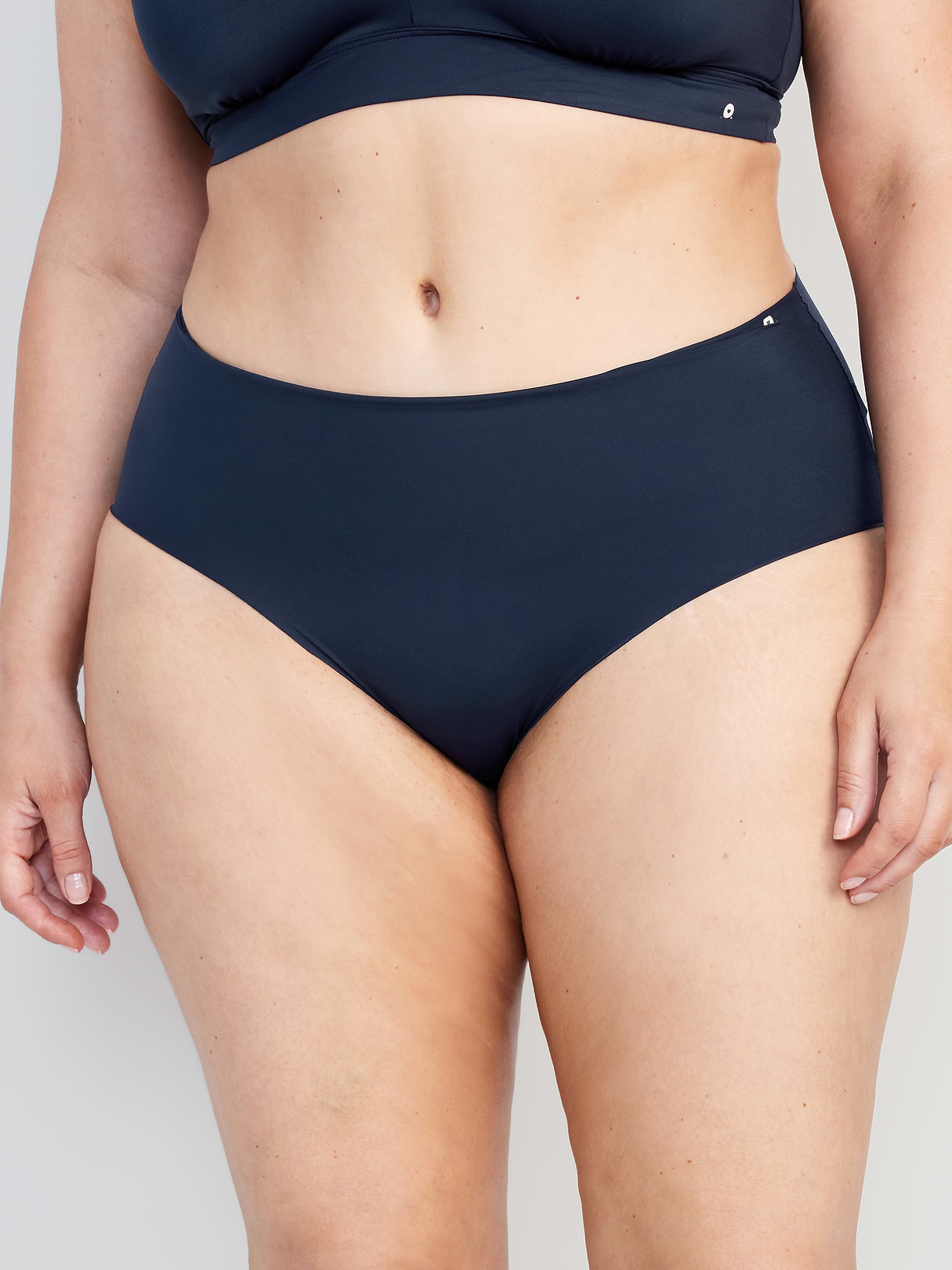 High-Waisted No-Show Brief Underwear - In the Navy