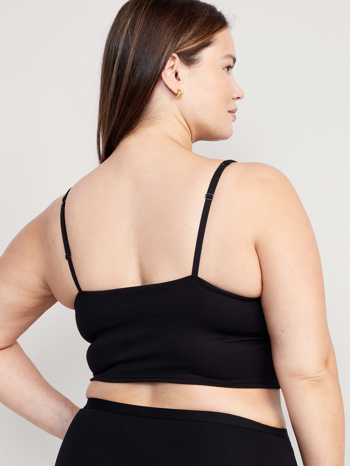 Seamless Ribbed Longline Bra - Black Jack (558922042)