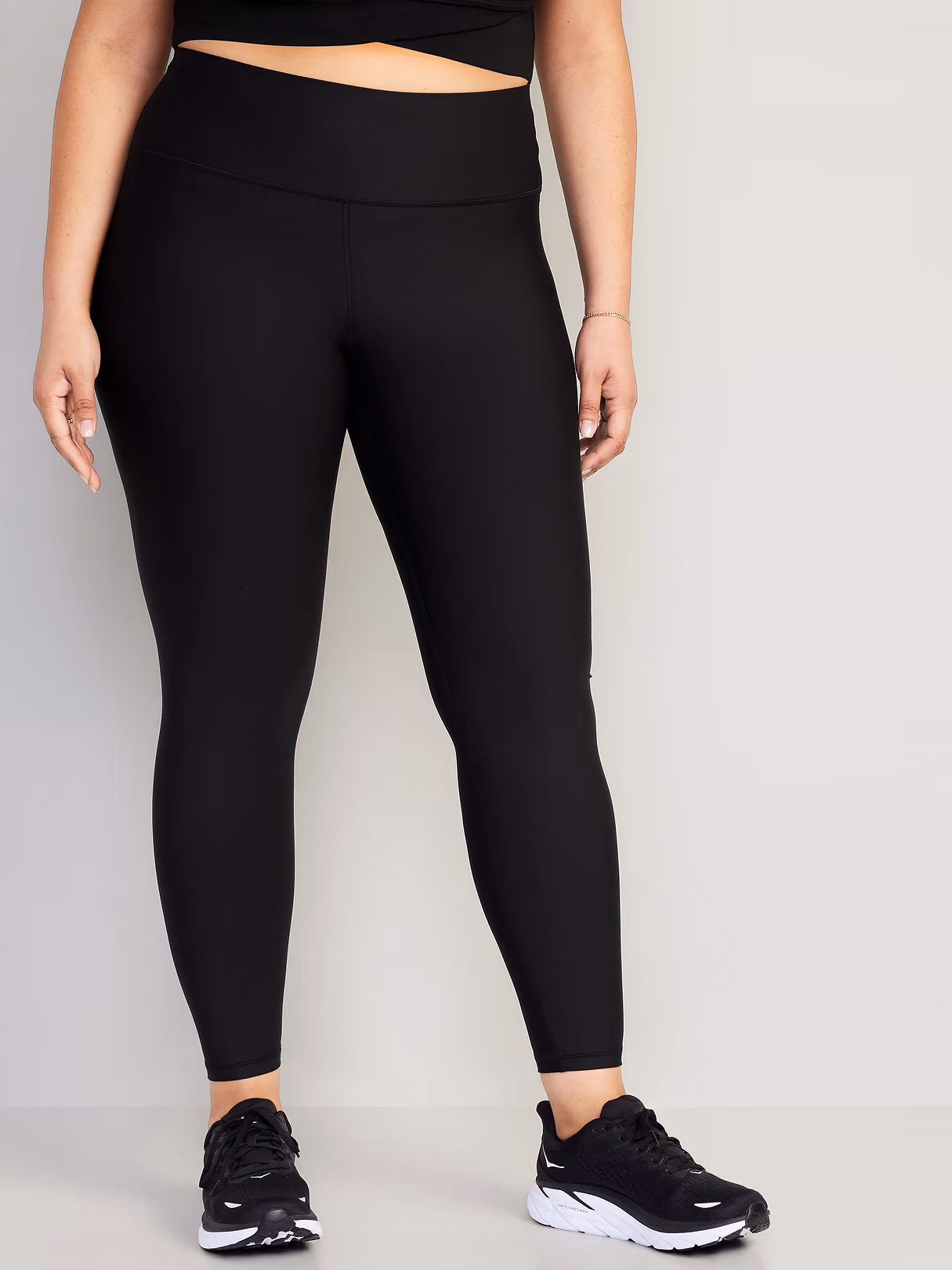 High-Waisted PowerSoft Full-Length Leggings - Black Jack