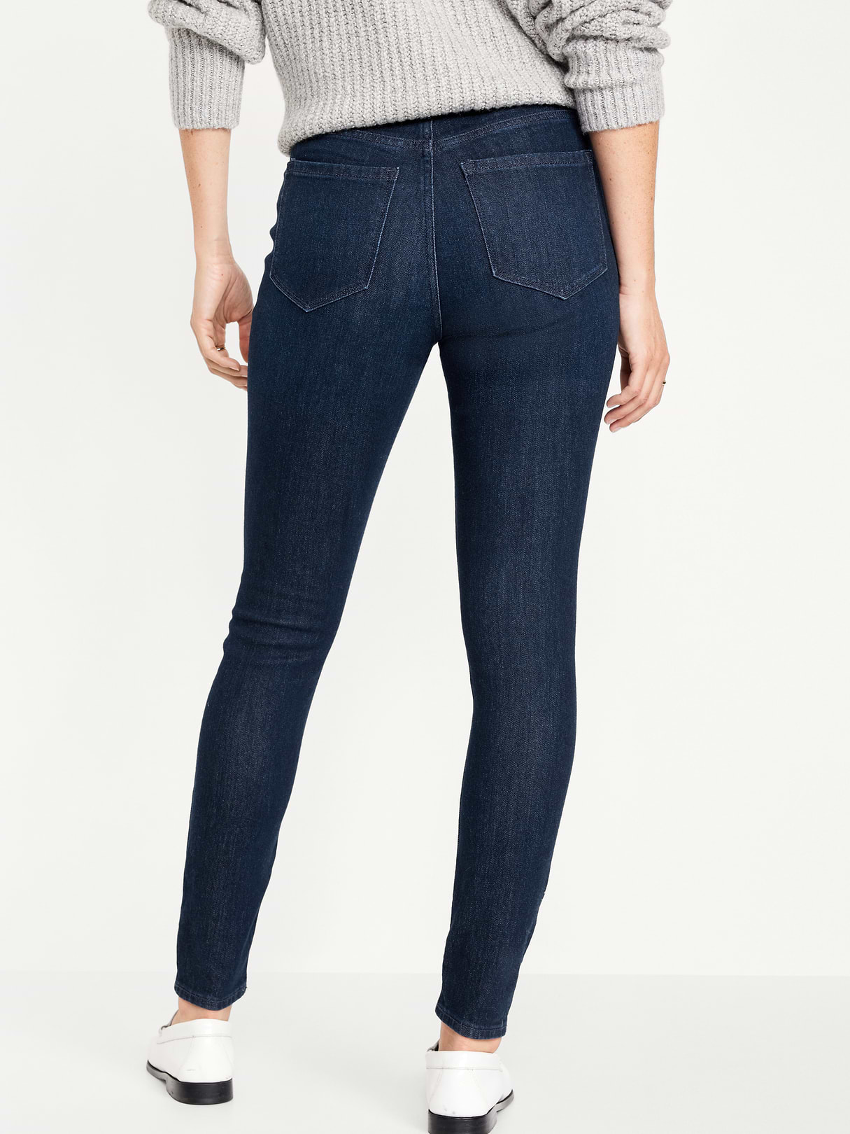 High-Waisted Wow Super-Skinny Jeans - Dark Rinse
