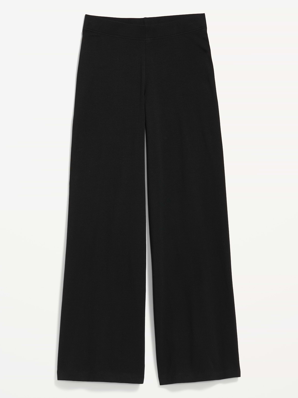 High-Waisted Fashion Wide-Leg Leggings - BlackJack