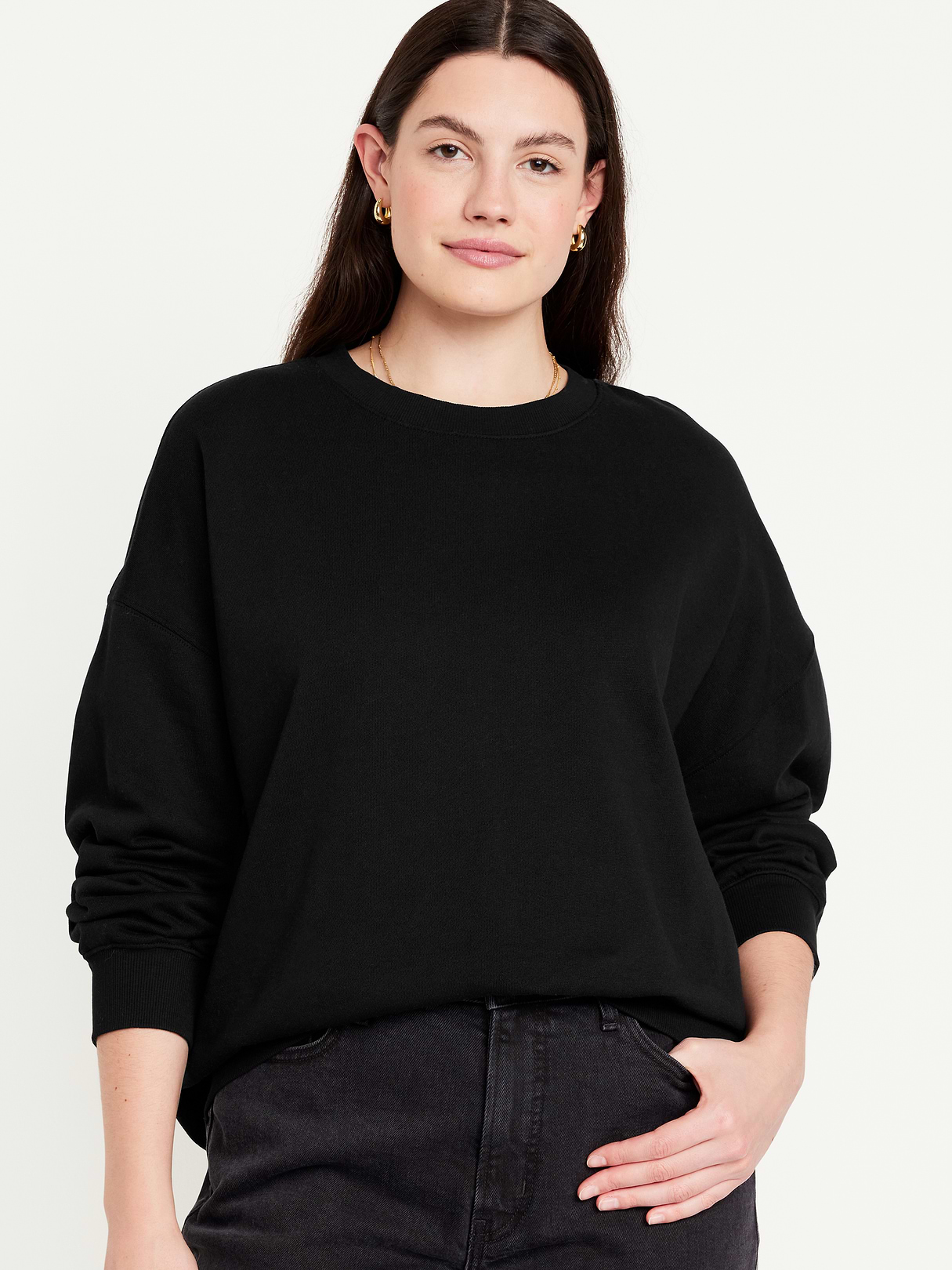 SoComfy Oversized Graphic Sweatshirt - Black Jack