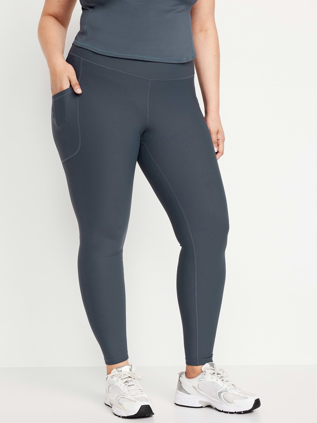 High-Waisted PowerSoft Full-Length Pocket Leggings - Dusk Navy (751138082)