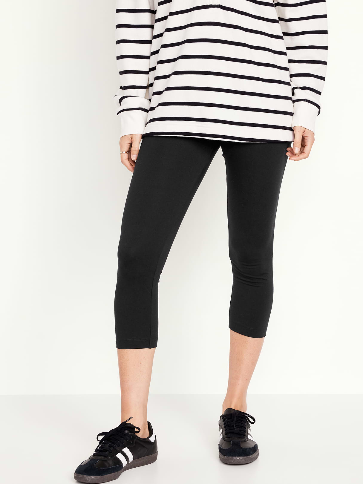 High-Waisted Fashion Layering Cropped Leggings 3-Pack - Gray