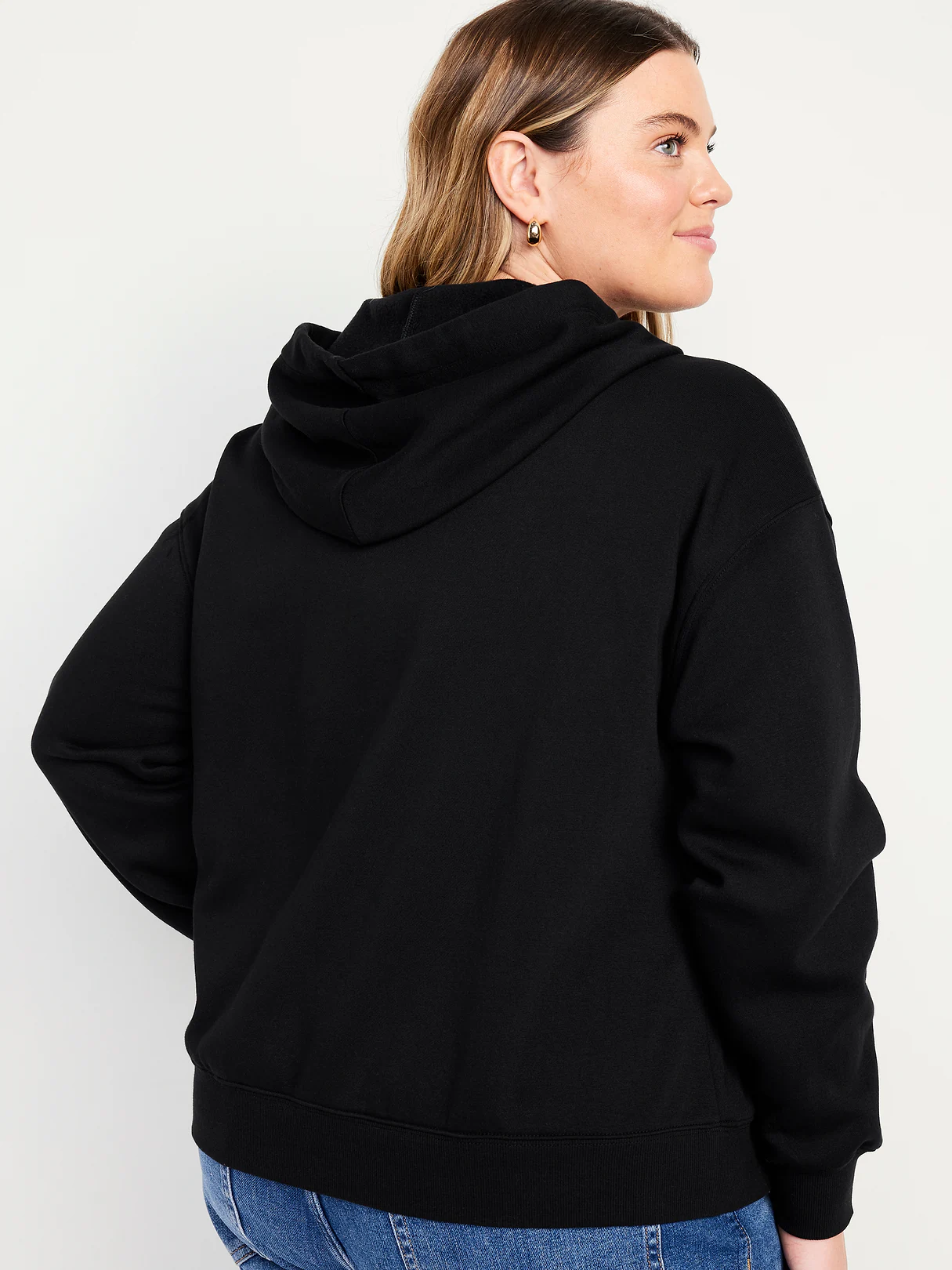 Logo Zip Hoodie Sweatshirt - Black Jack