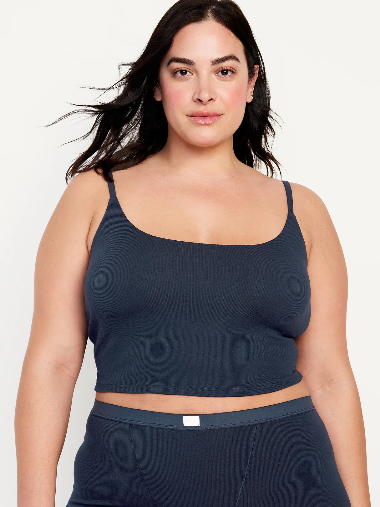 Seamless Ribbed Longline Bra - In the Navy