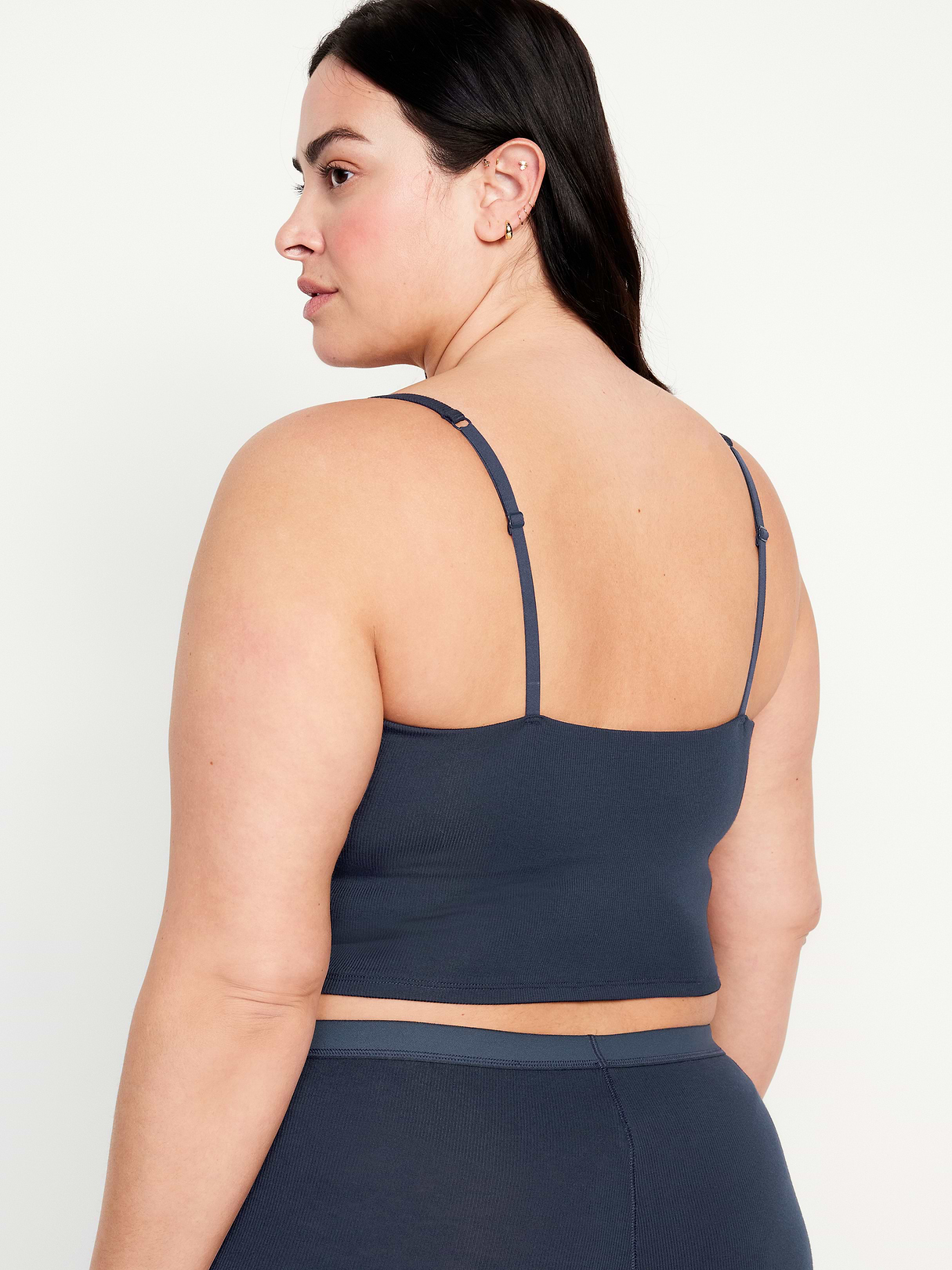 Seamless Ribbed Longline Bra - In the Navy
