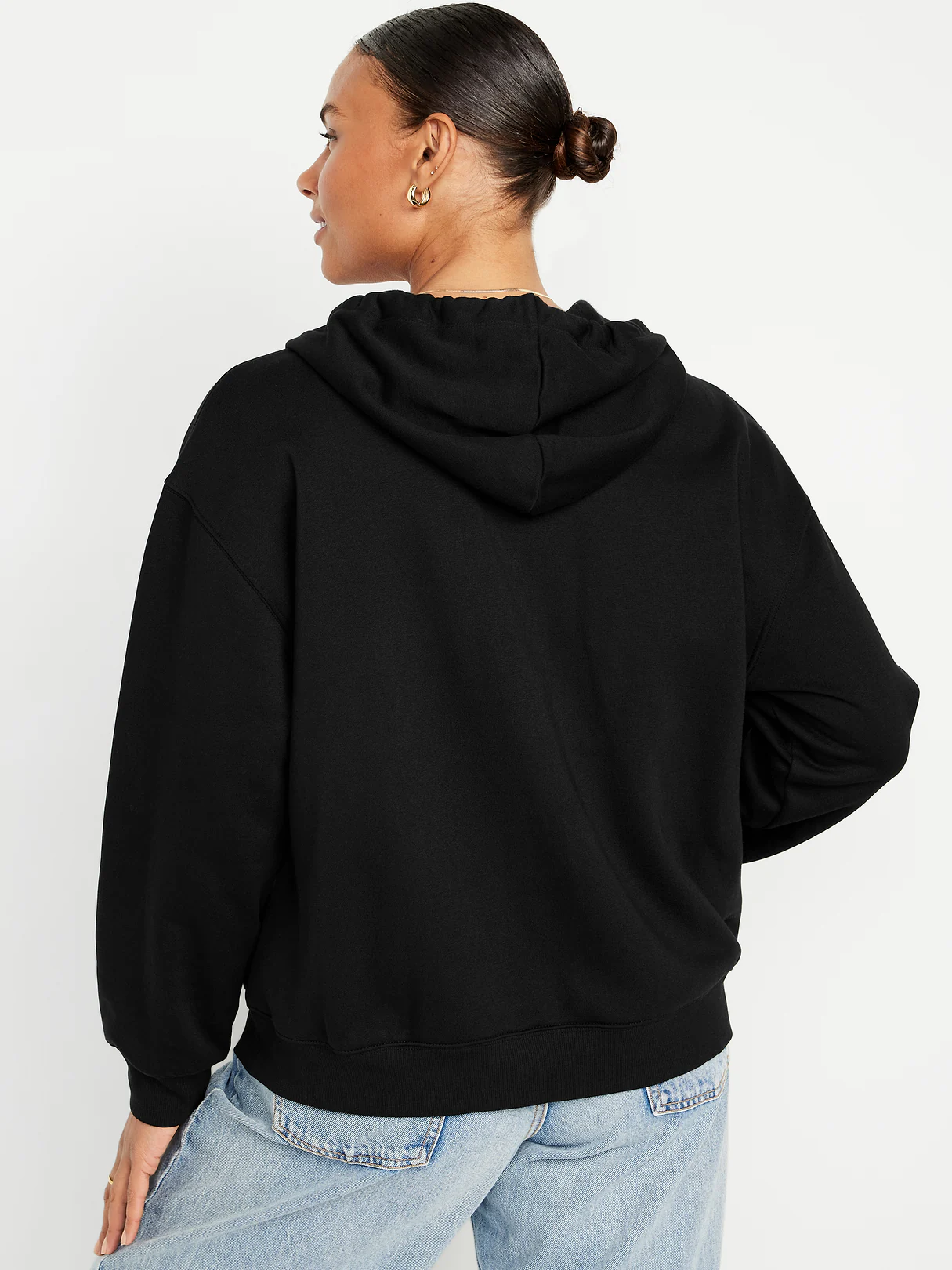 Logo Zip Hoodie Sweatshirt - Black Jack