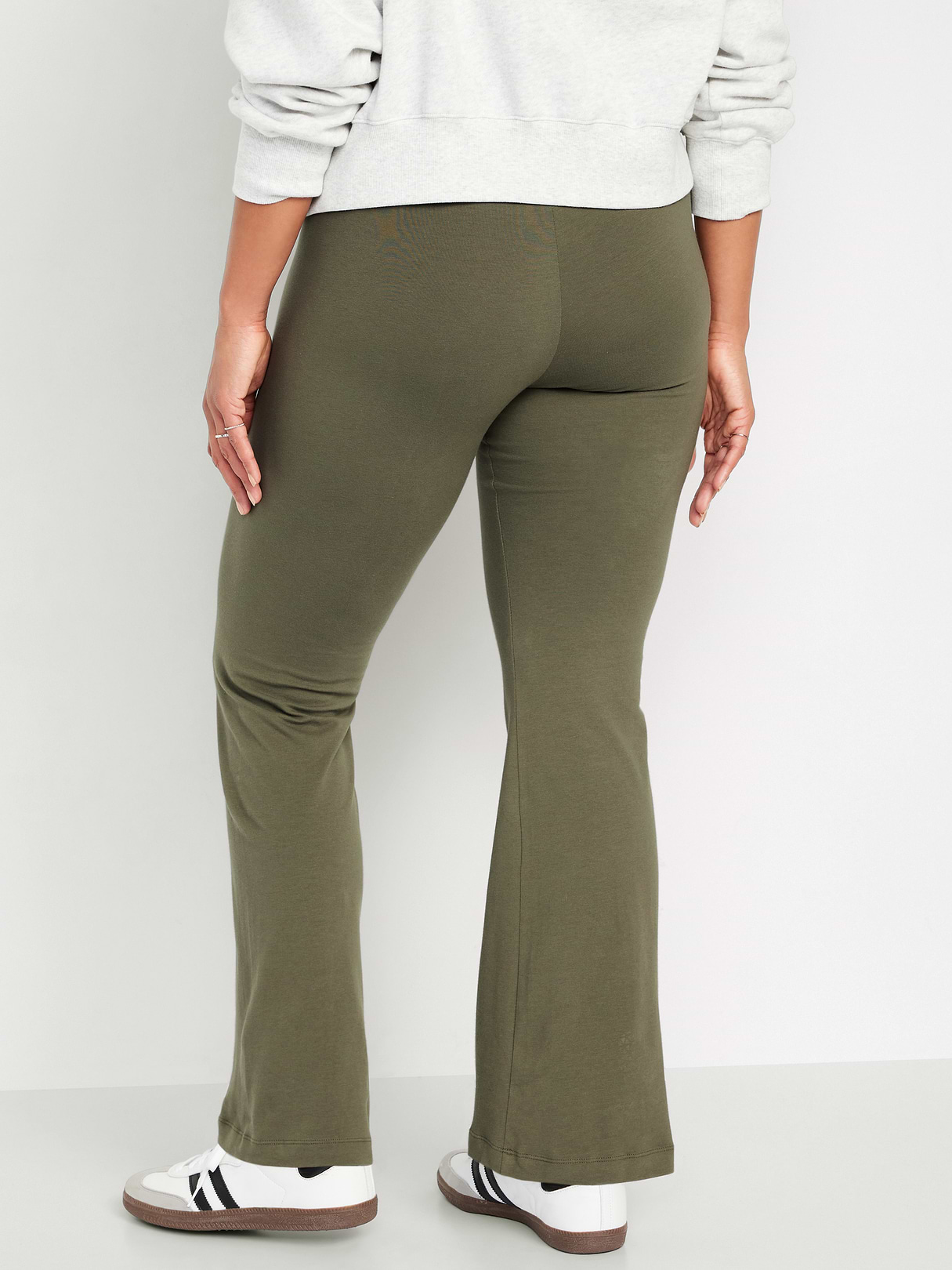 High-Waisted Flare Leggings - Stone Wall