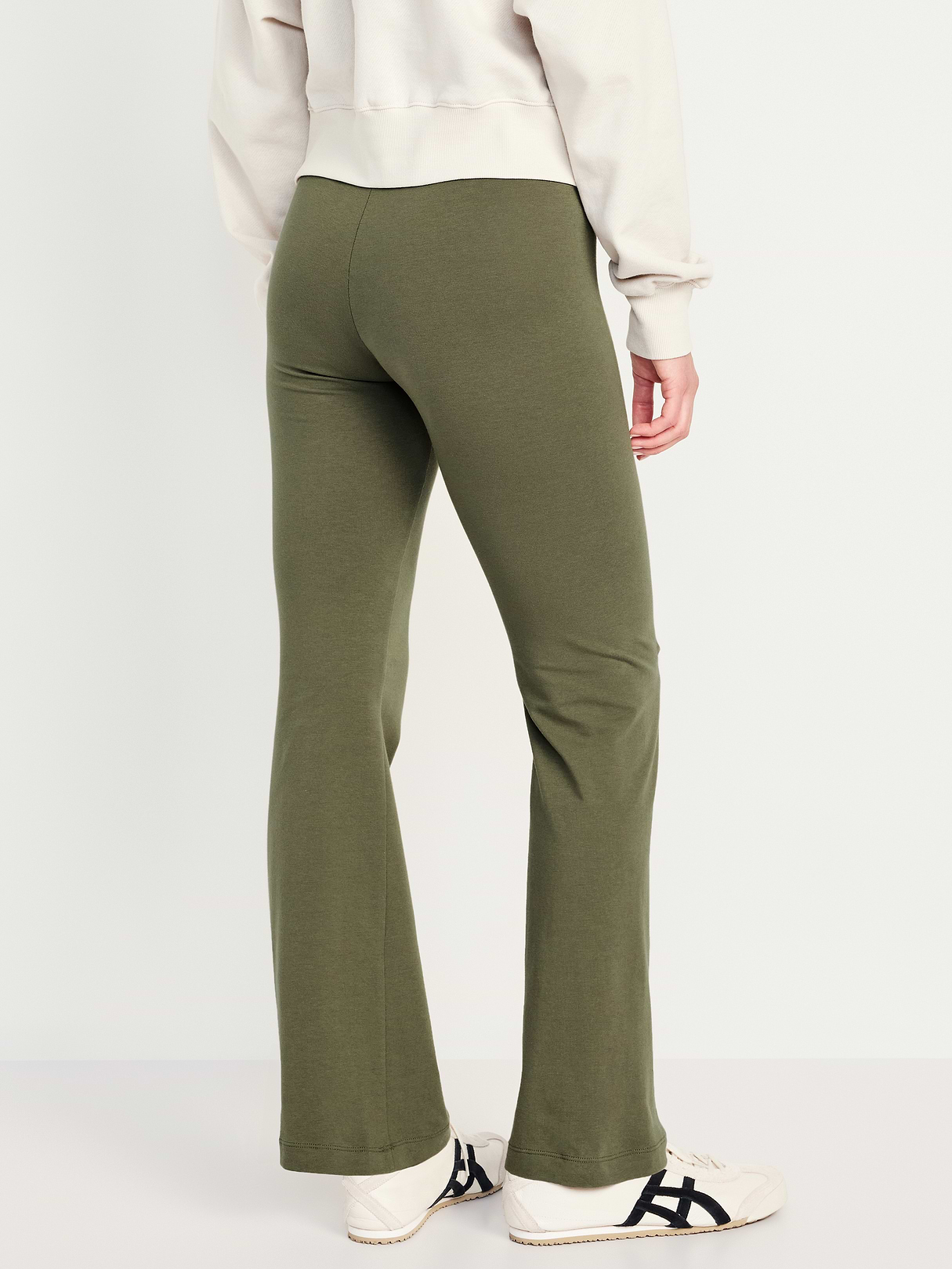 High-Waisted Flare Leggings - Stone Wall