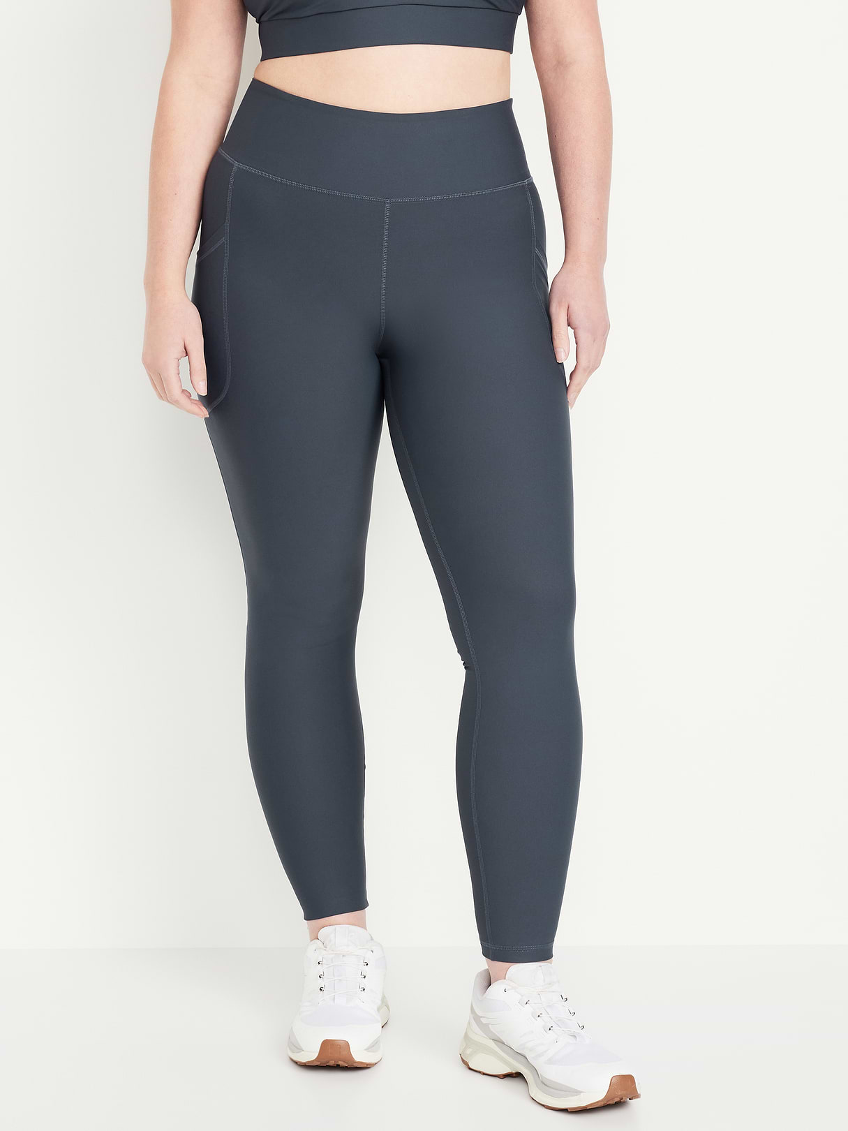 High-Waisted PowerSoft Full-Length Pocket Leggings - Dusk Navy (751138082)