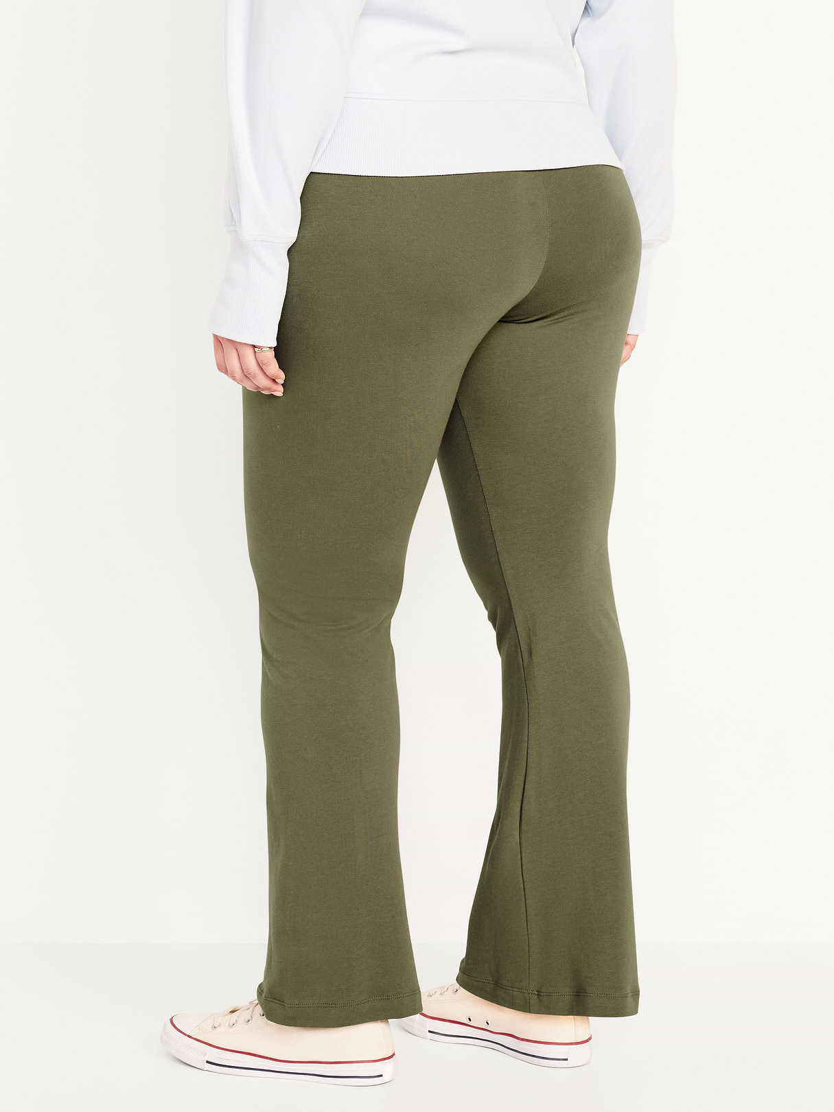 High-Waisted Flare Leggings - Stone Wall