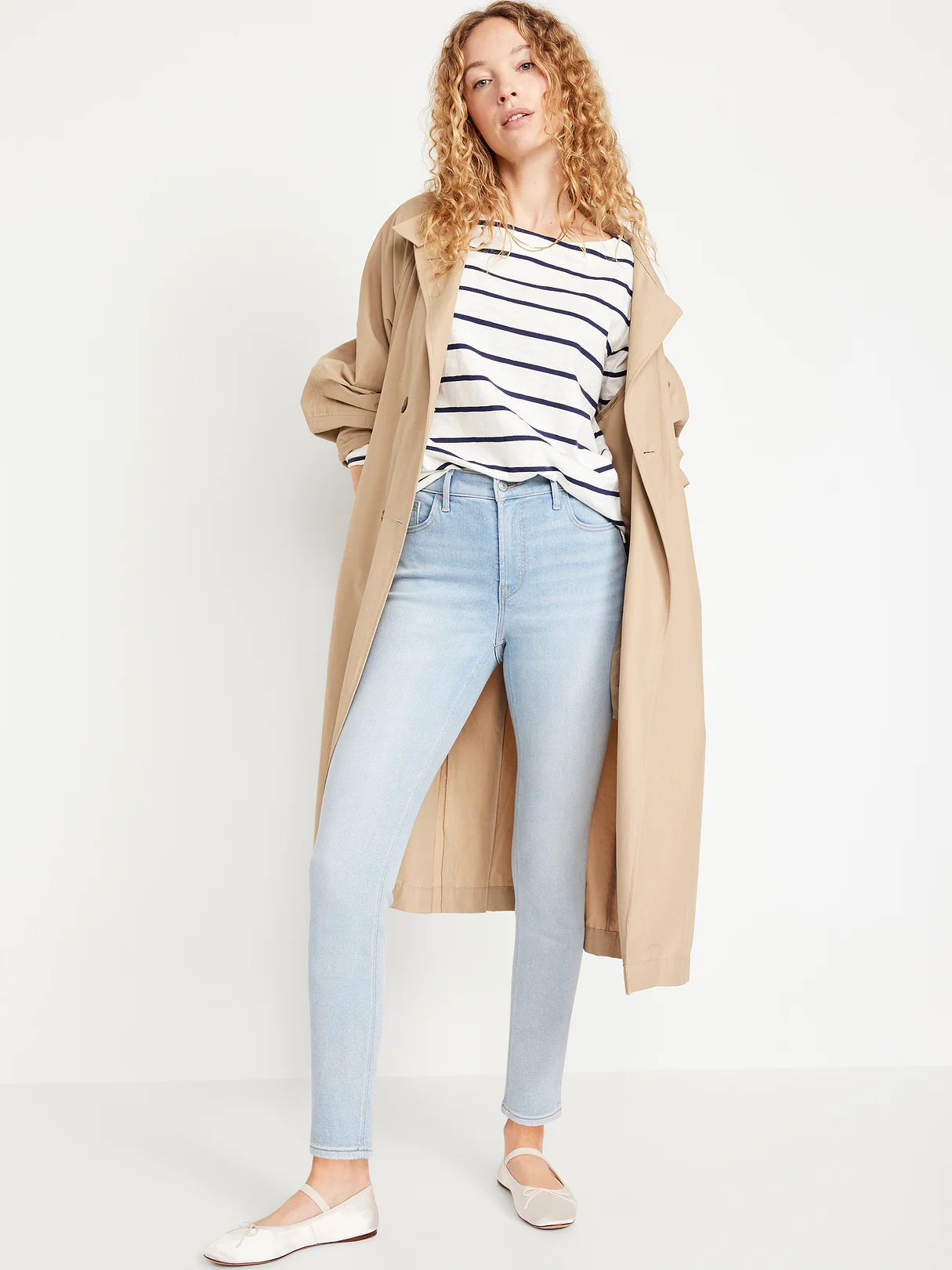 High-Waisted Rockstar Super-Skinny Jeans - Light Dip
