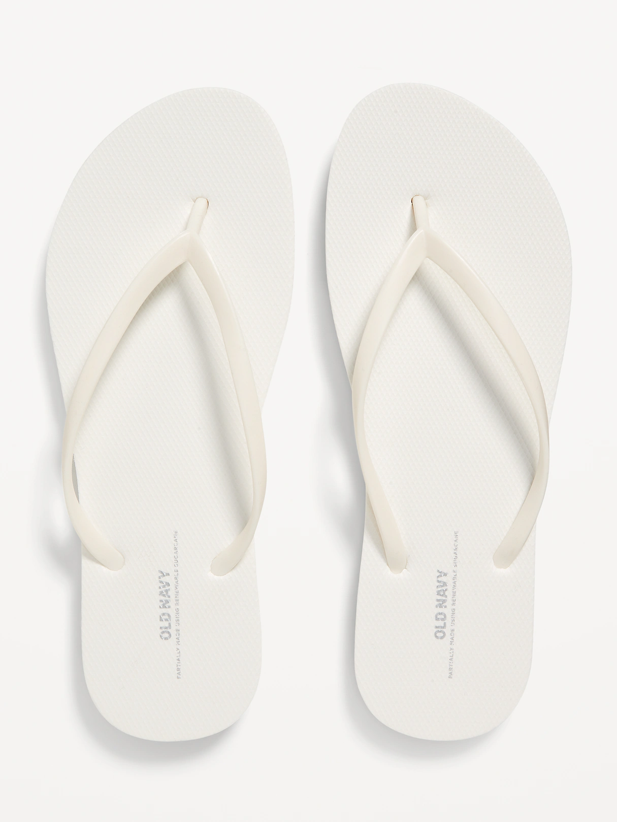 Flip-Flop Sandals (Partially Plant-Based) - Bright White