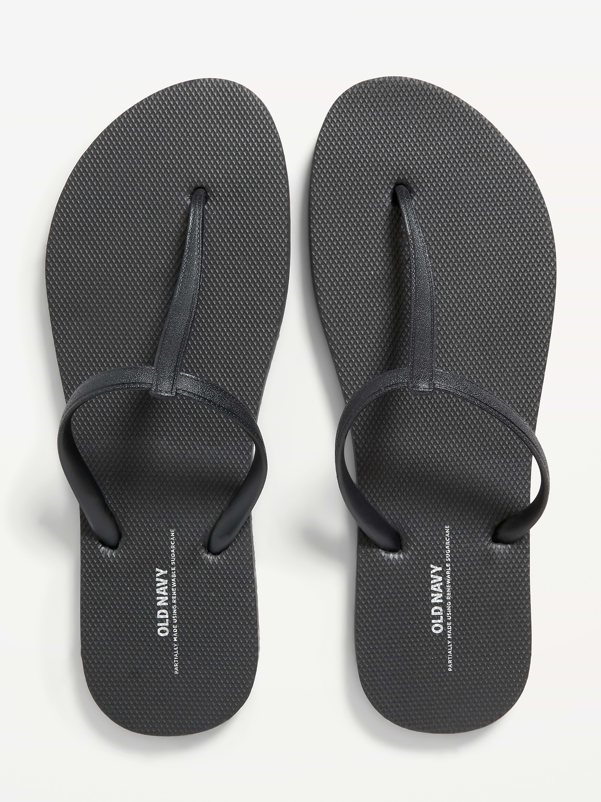 T-Strap Sandals (Partially Plant-Based) - Black Jack