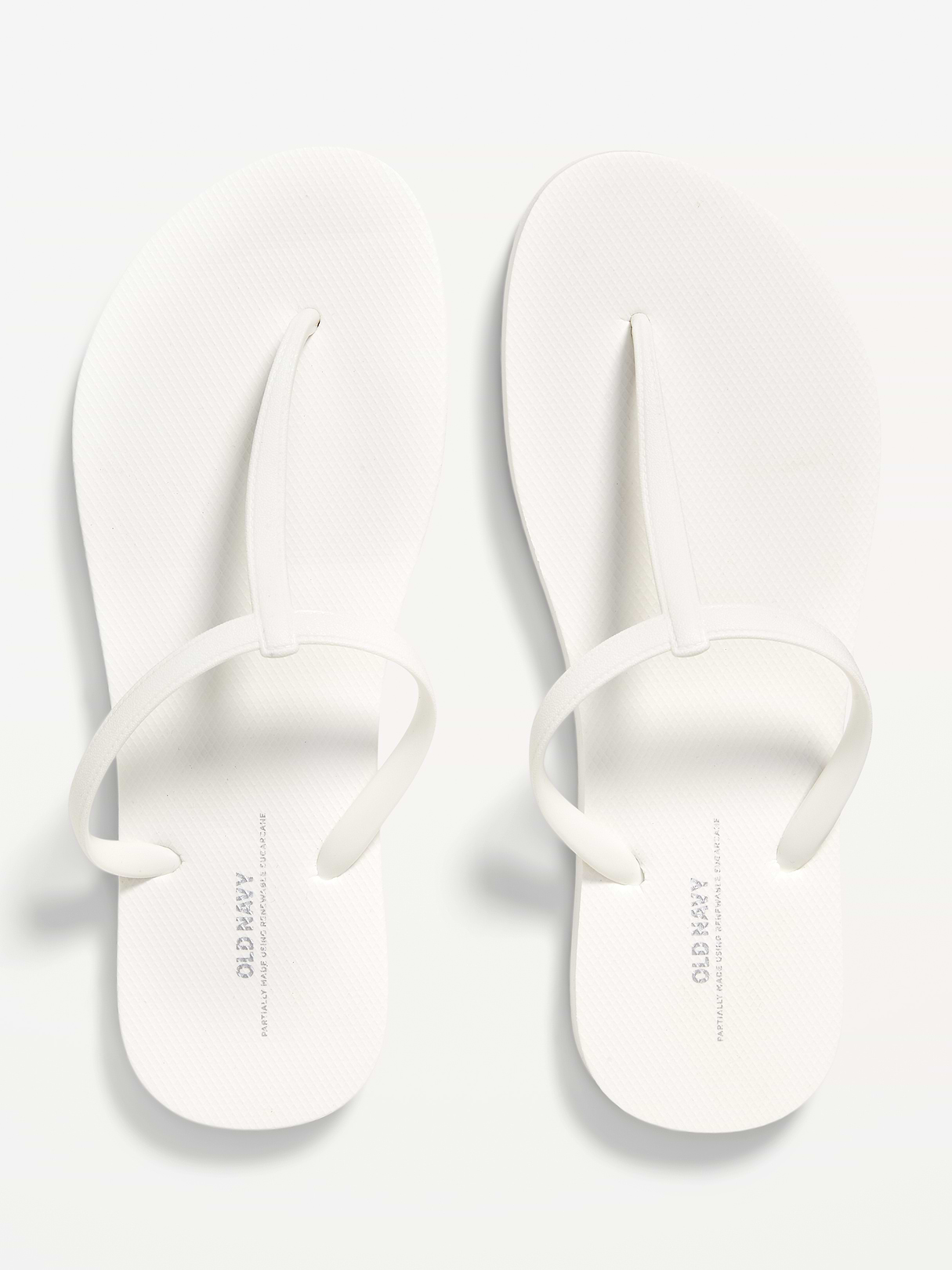 T-Strap Sandals (Partially Plant-Based) - White