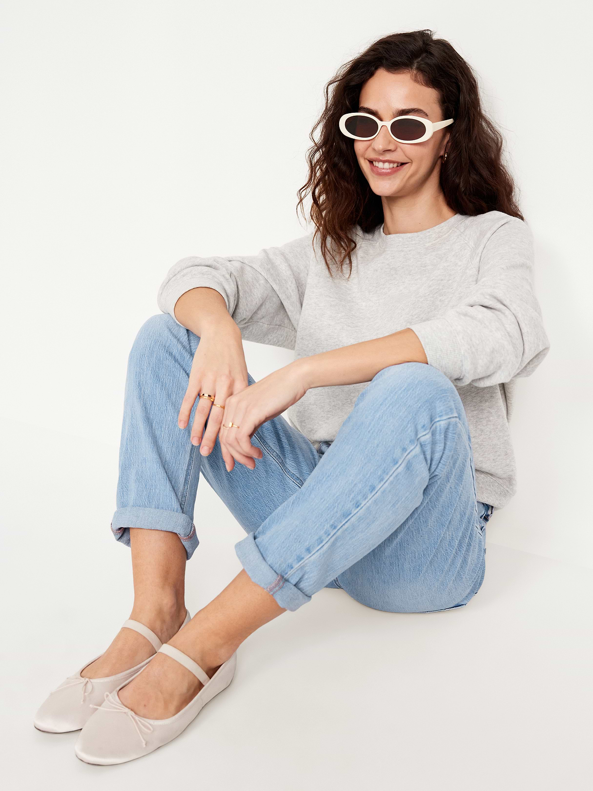 Mid-Rise Wow Boyfriend Straight Jeans - Light Wash