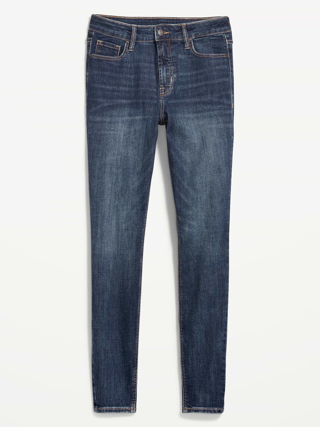High-Waisted Rockstar Super-Skinny Jeans - Dark Wash