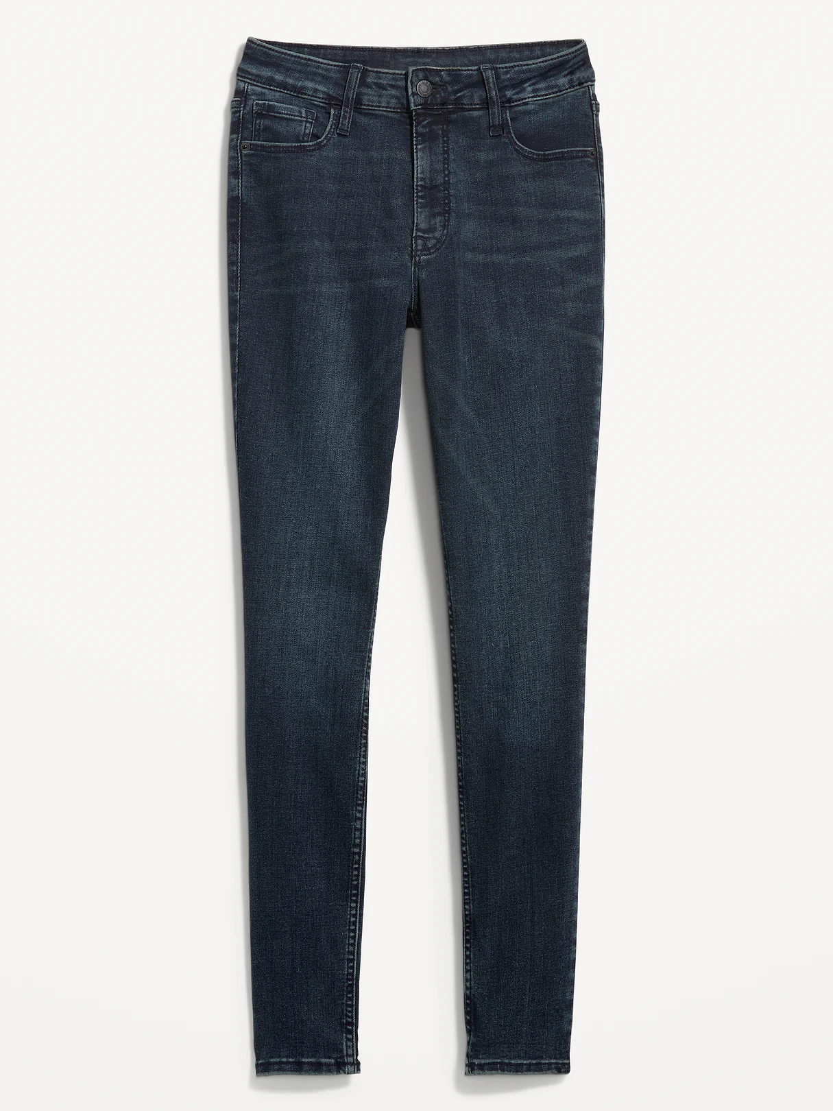 High-Waisted Rockstar Super-Skinny Jeans - Dark Rinse