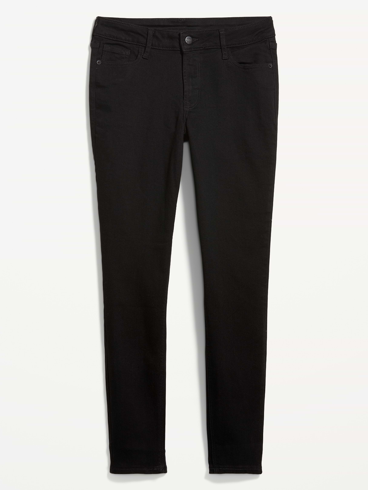 Mid-Rise Rockstar Super-Skinny Jeans - Black Wash