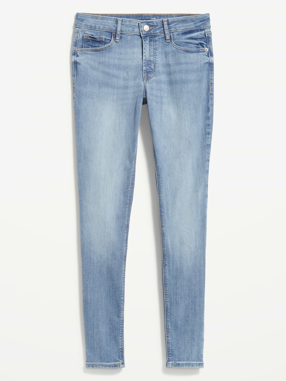 Mid-Rise Rockstar Super-Skinny Jeans - Faded Light Wash