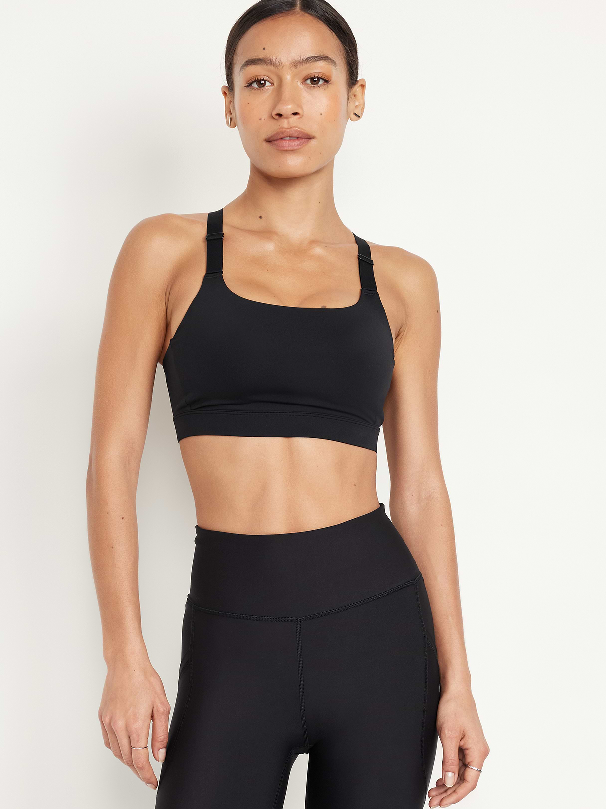 Medium Support PowerSoft Sports Bra - Black Jack