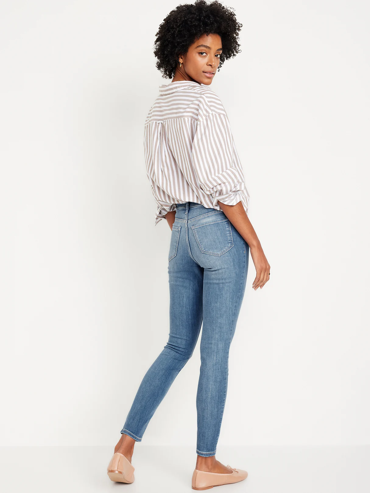High-Waisted Rockstar Super-Skinny Jeans - Faded Medium Wash